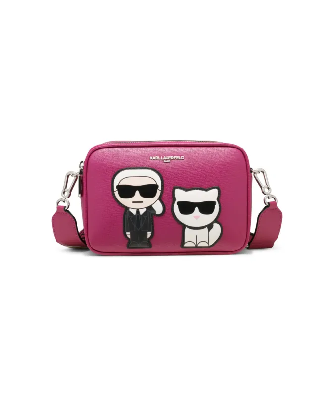 MAYBELLE ROUND HEAD DUO CAMERA CROSSBODY BAG sold by Karl Lagerfeld Paris