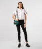 LOGO LACE TRIM CROPPED WHITE SHIRT sold by Karl Lagerfeld Paris