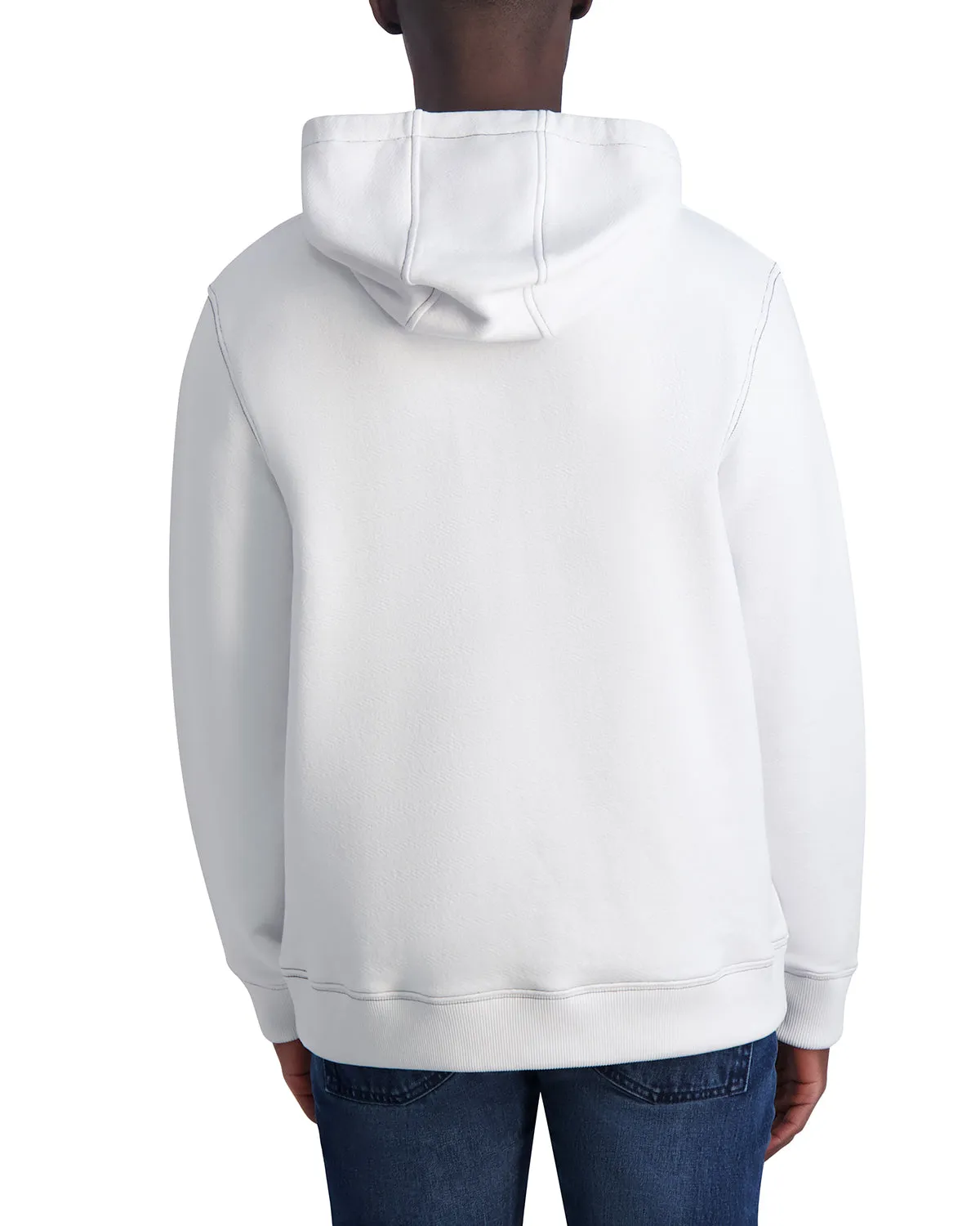FRENCH TERRY HERRINGBONE SIGNATURE HOODIE sold by Karl Lagerfeld Paris product image thumbnail 2
