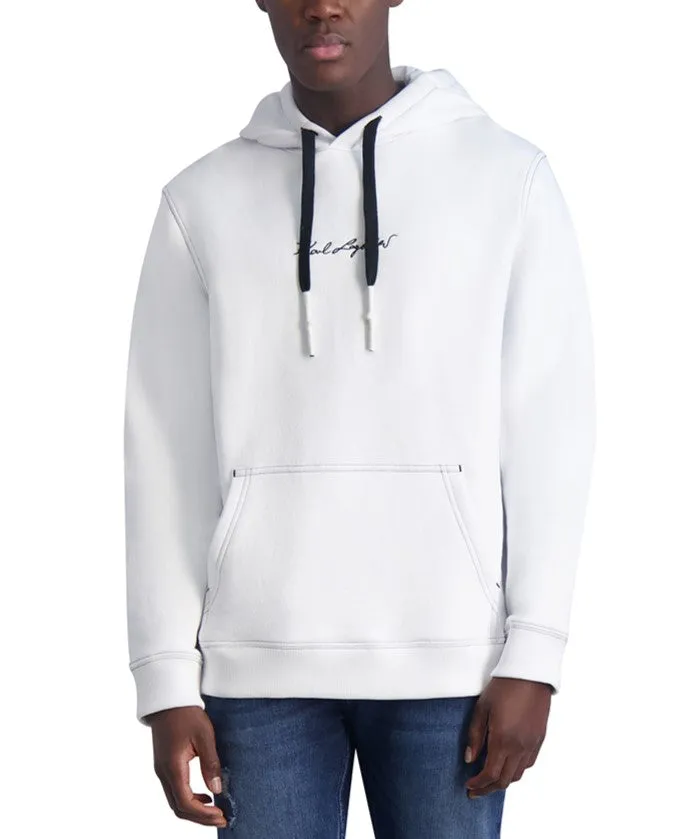 FRENCH TERRY HERRINGBONE SIGNATURE HOODIE sold by Karl Lagerfeld Paris