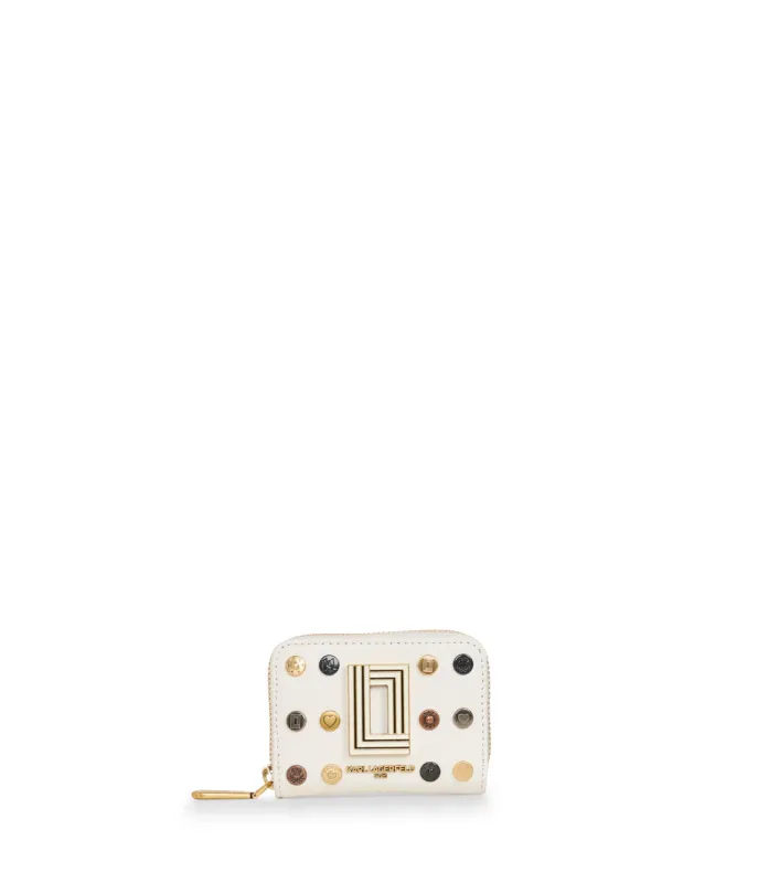 SMALL MULTI RIVET ZIP WALLET sold by Karl Lagerfeld Paris