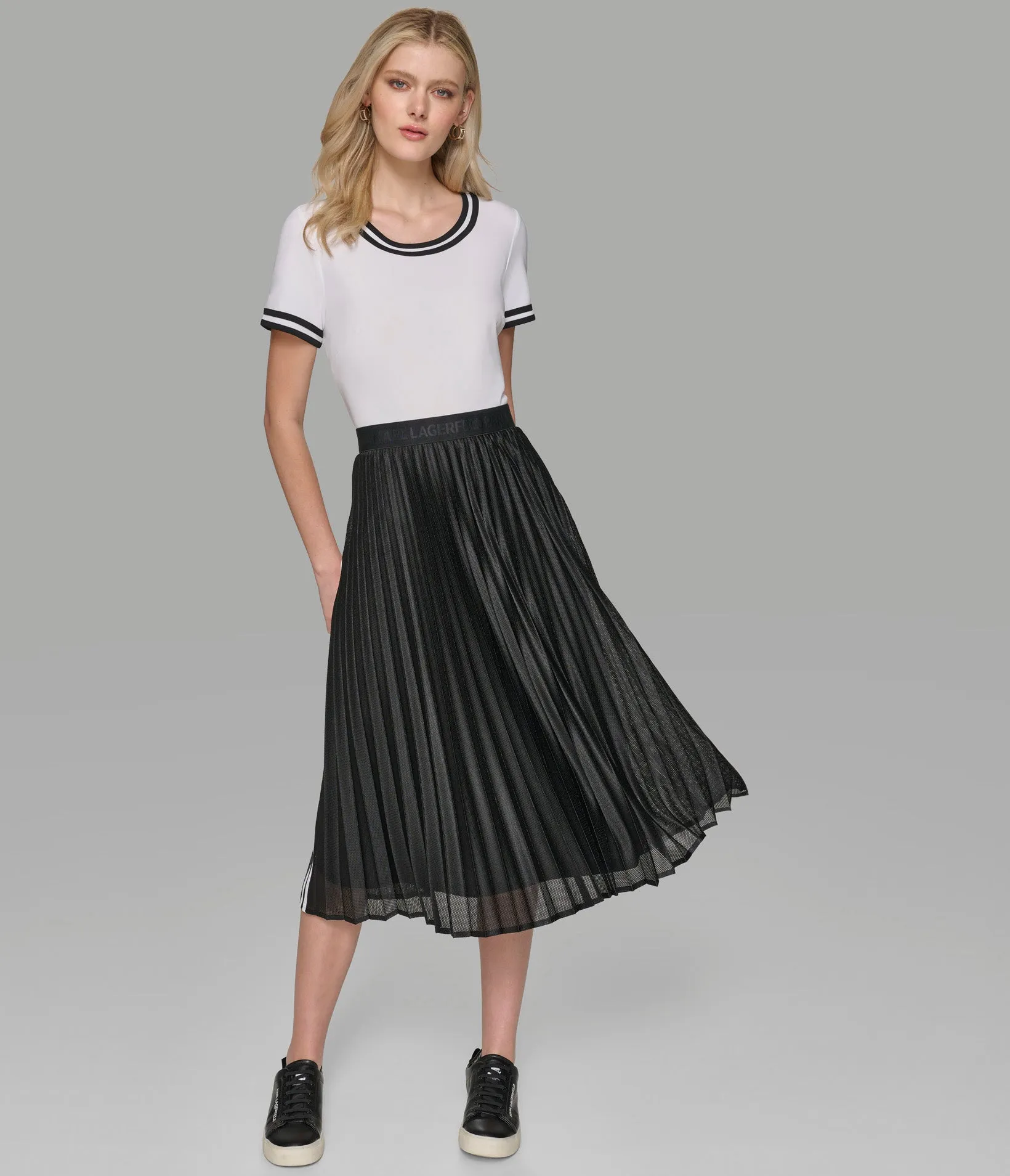 PLEATED MIDI DRESS sold by Karl Lagerfeld Paris