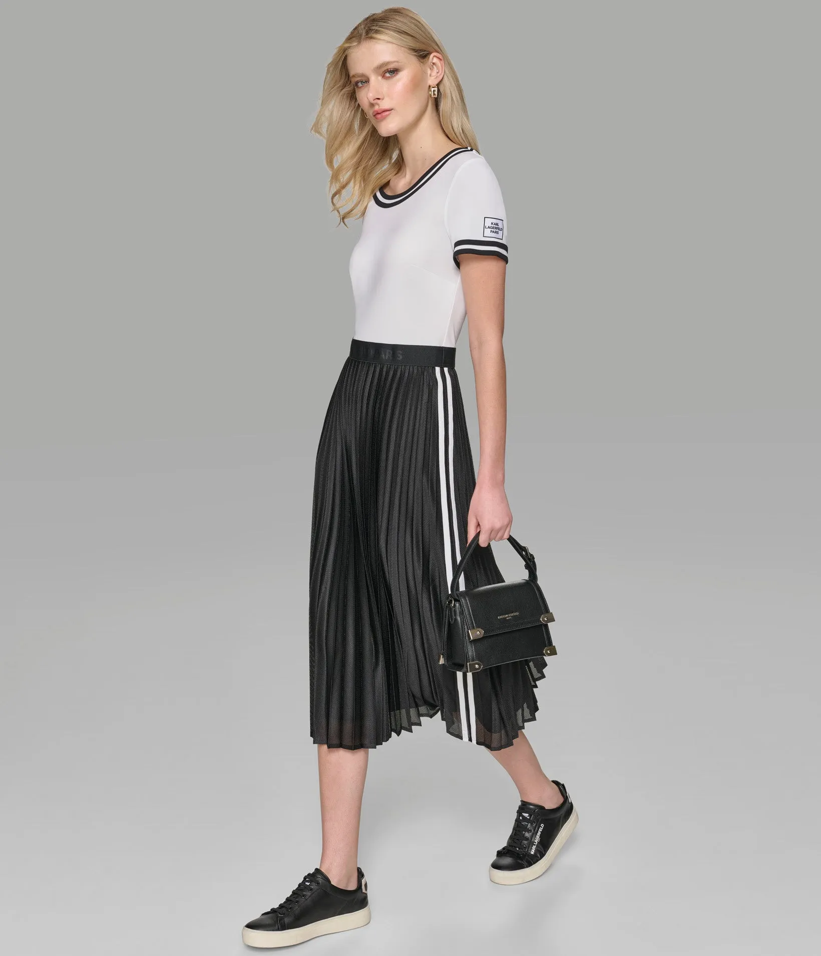 PLEATED MIDI DRESS sold by Karl Lagerfeld Paris product image thumbnail 4
