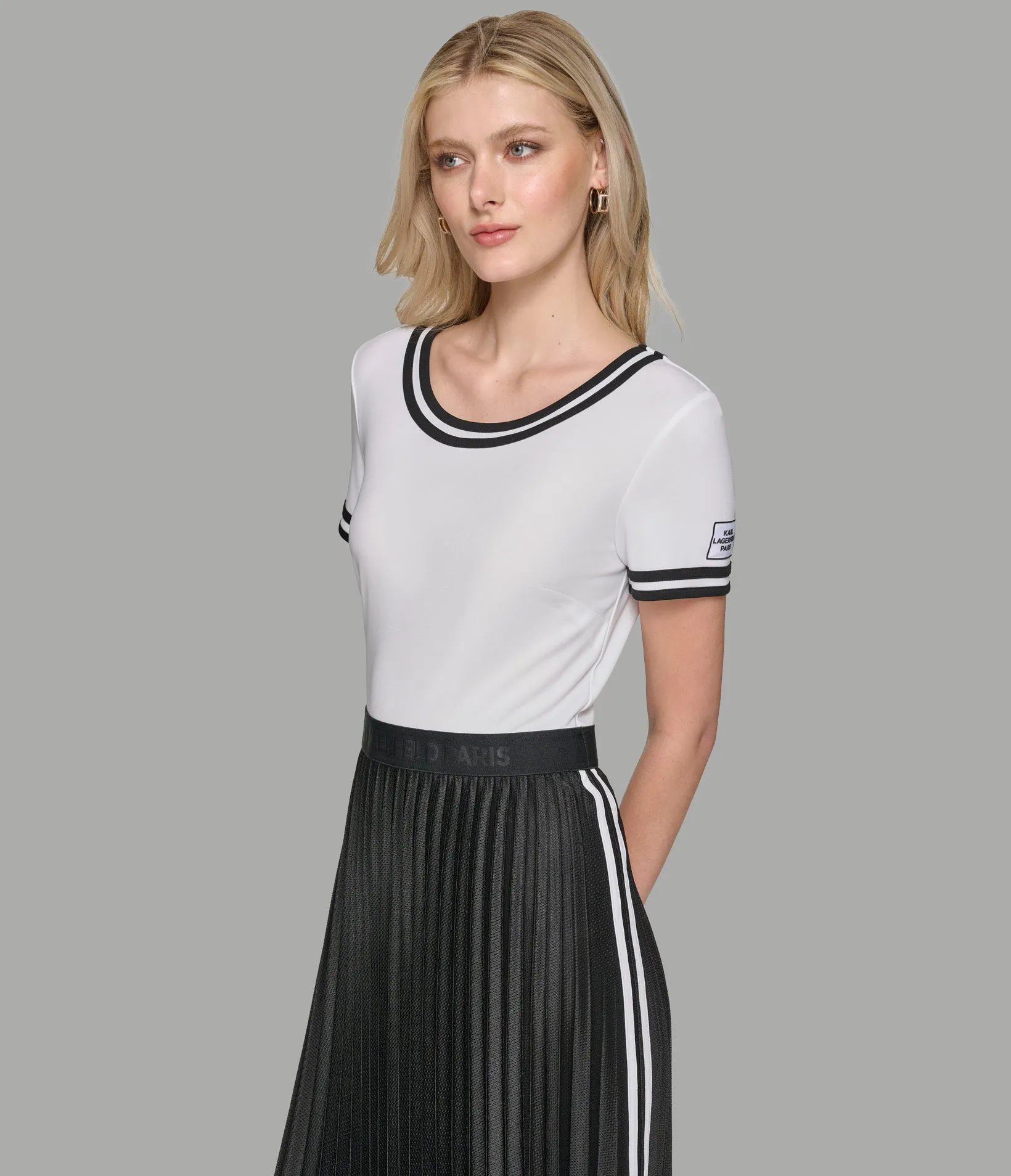 PLEATED MIDI DRESS sold by Karl Lagerfeld Paris product image thumbnail 5