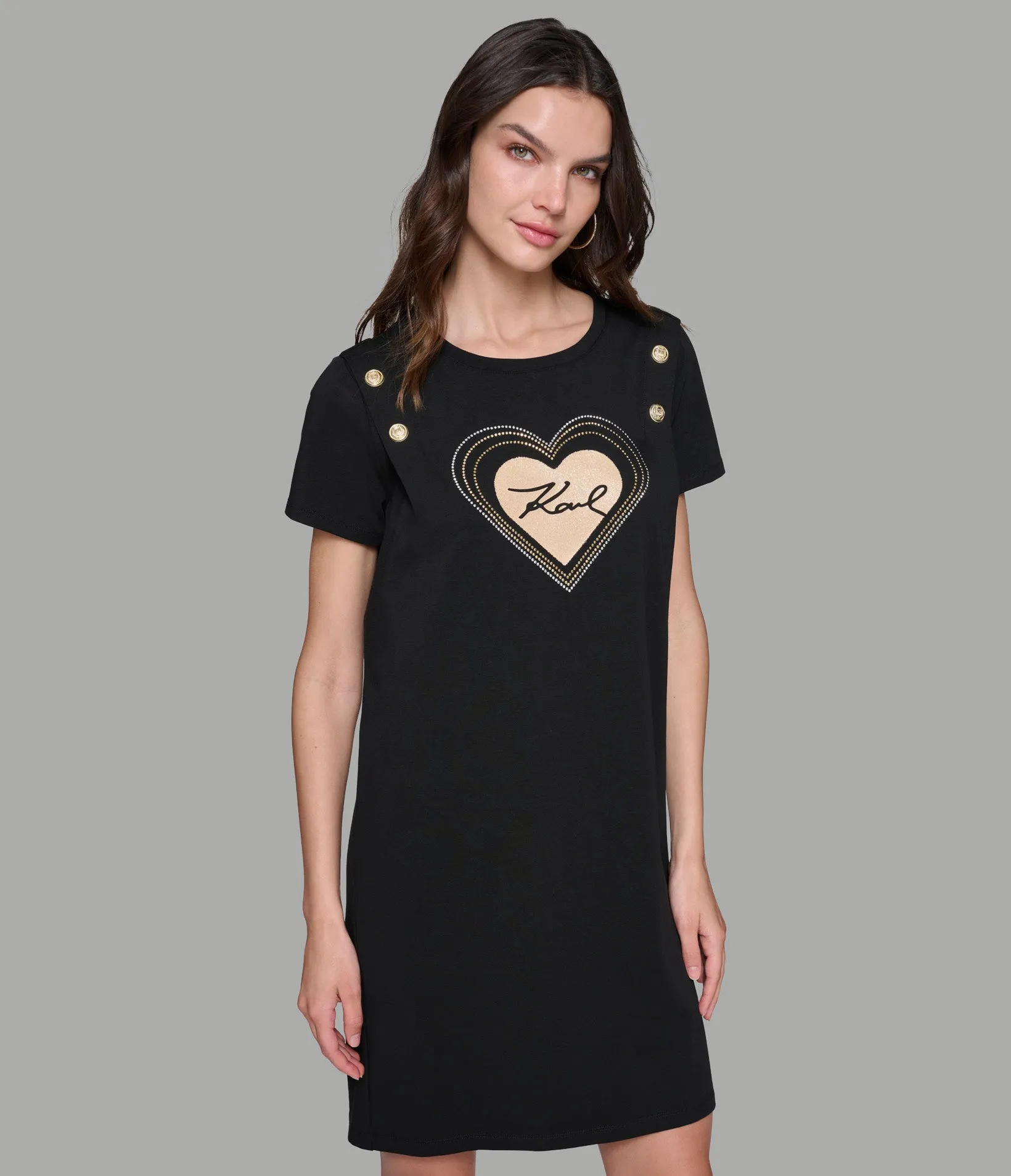 CHOUPETTE TEE DRESS WITH BUTTONS sold by Karl Lagerfeld Paris