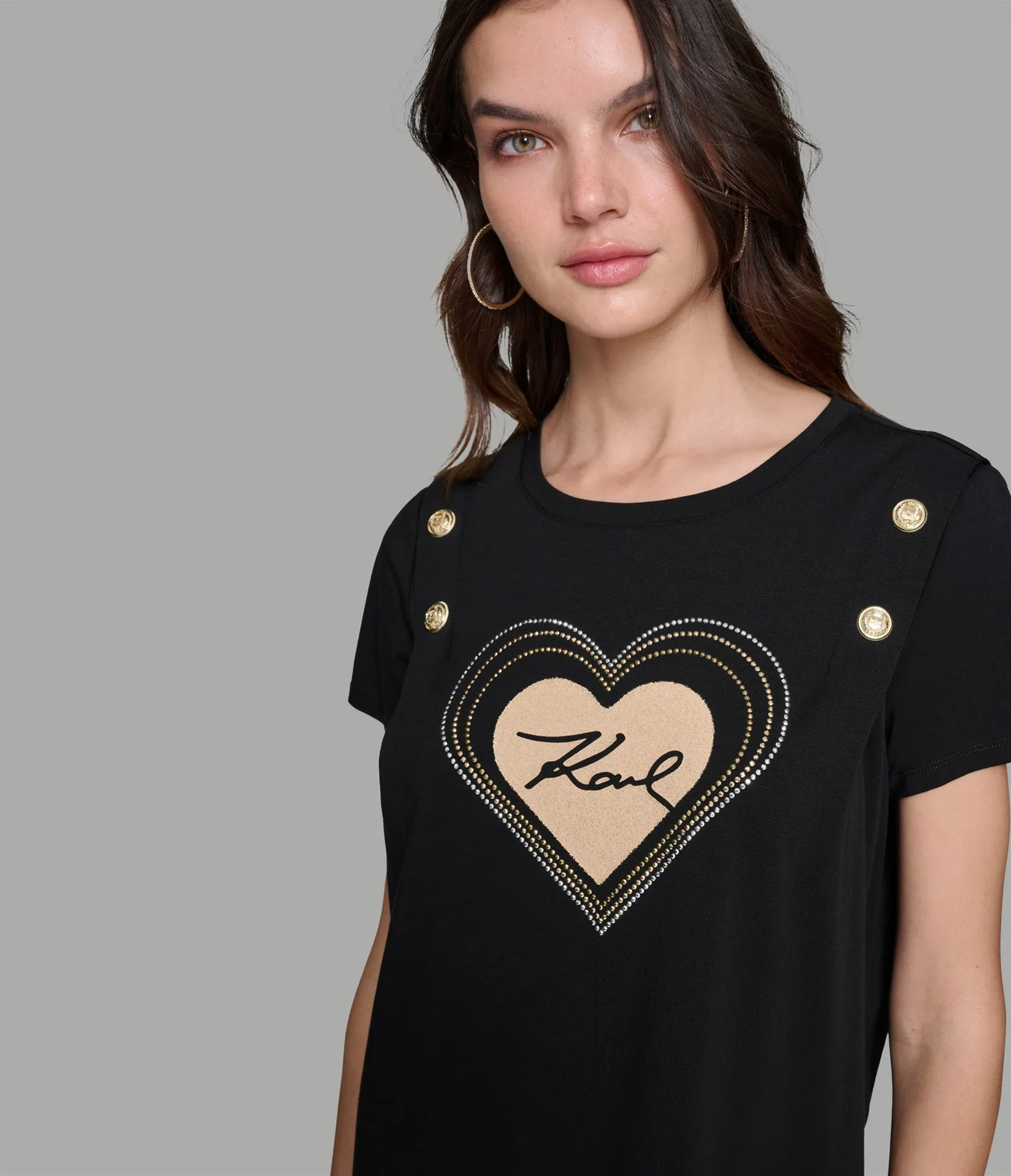 CHOUPETTE TEE DRESS WITH BUTTONS sold by Karl Lagerfeld Paris product image thumbnail 4