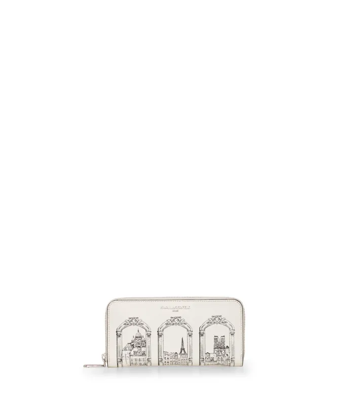 PARIS SCENE SMALL ZIP AROUND WALLET sold by Karl Lagerfeld Paris