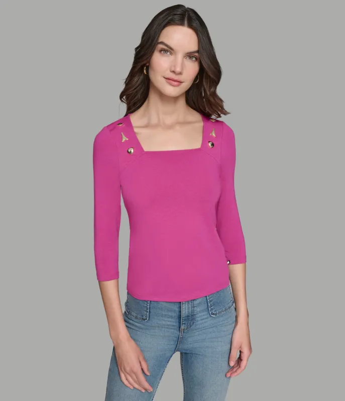 LONG SLEEVE KNIT WITH PINS sold by Karl Lagerfeld Paris