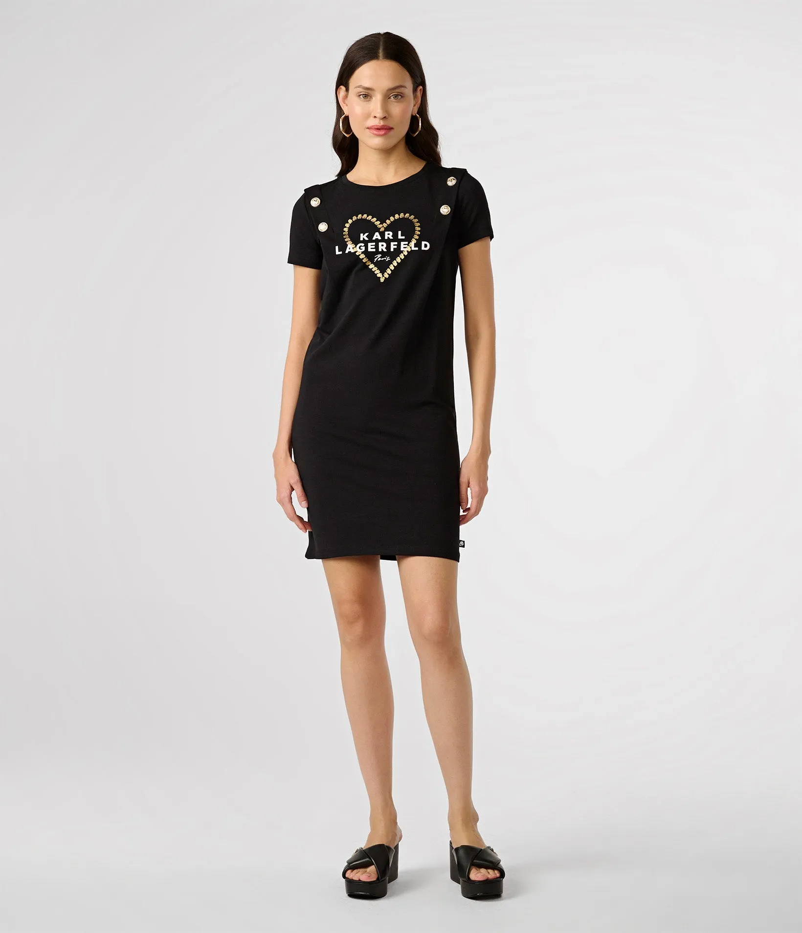 LOGO HEART TEE DRESS sold by Karl Lagerfeld Paris product image thumbnail 4