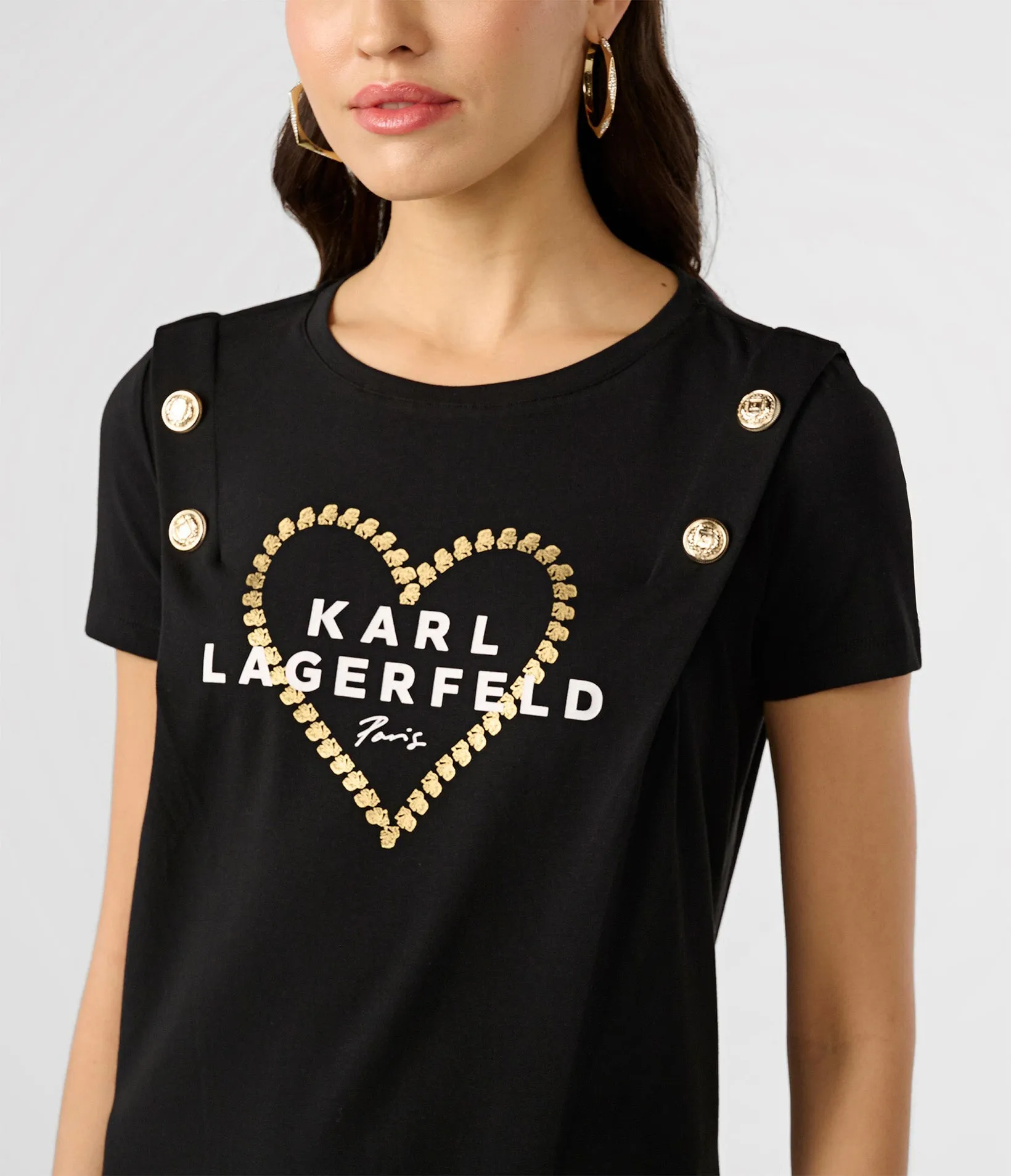 LOGO HEART TEE DRESS sold by Karl Lagerfeld Paris product image thumbnail 3