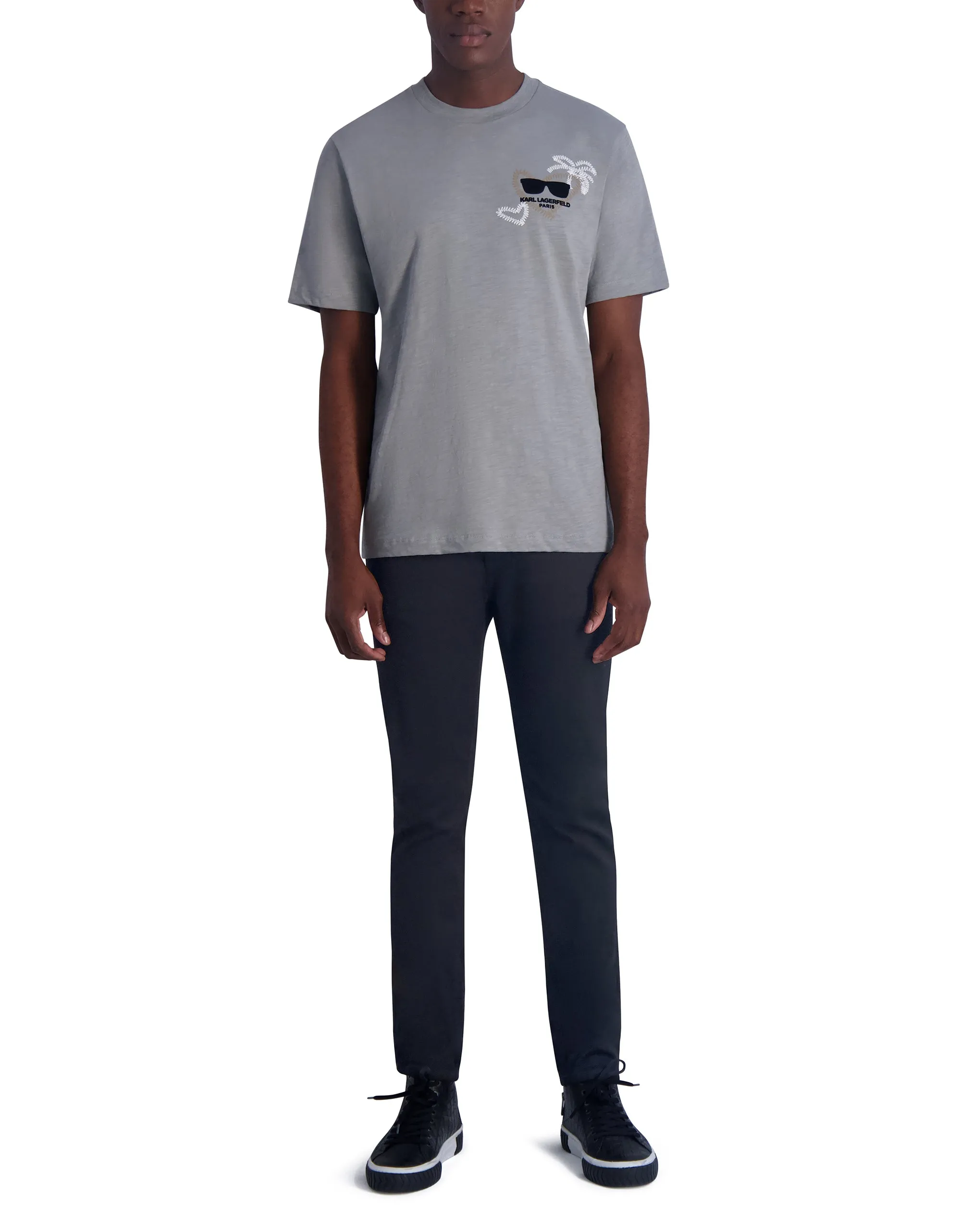 FLOCKED HEART KARL LOGO TEE sold by Karl Lagerfeld Paris product image thumbnail 4