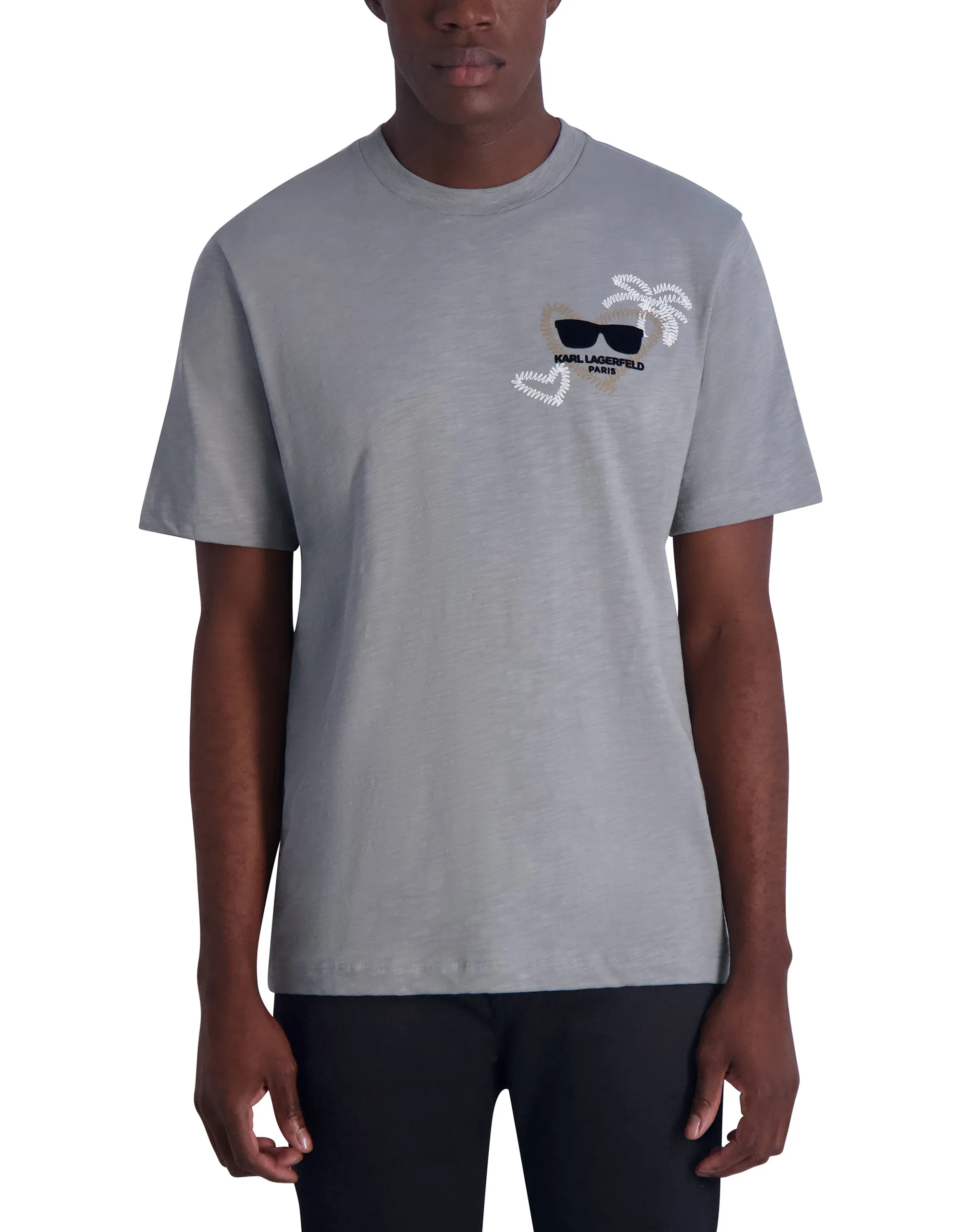 FLOCKED HEART KARL LOGO TEE sold by Karl Lagerfeld Paris