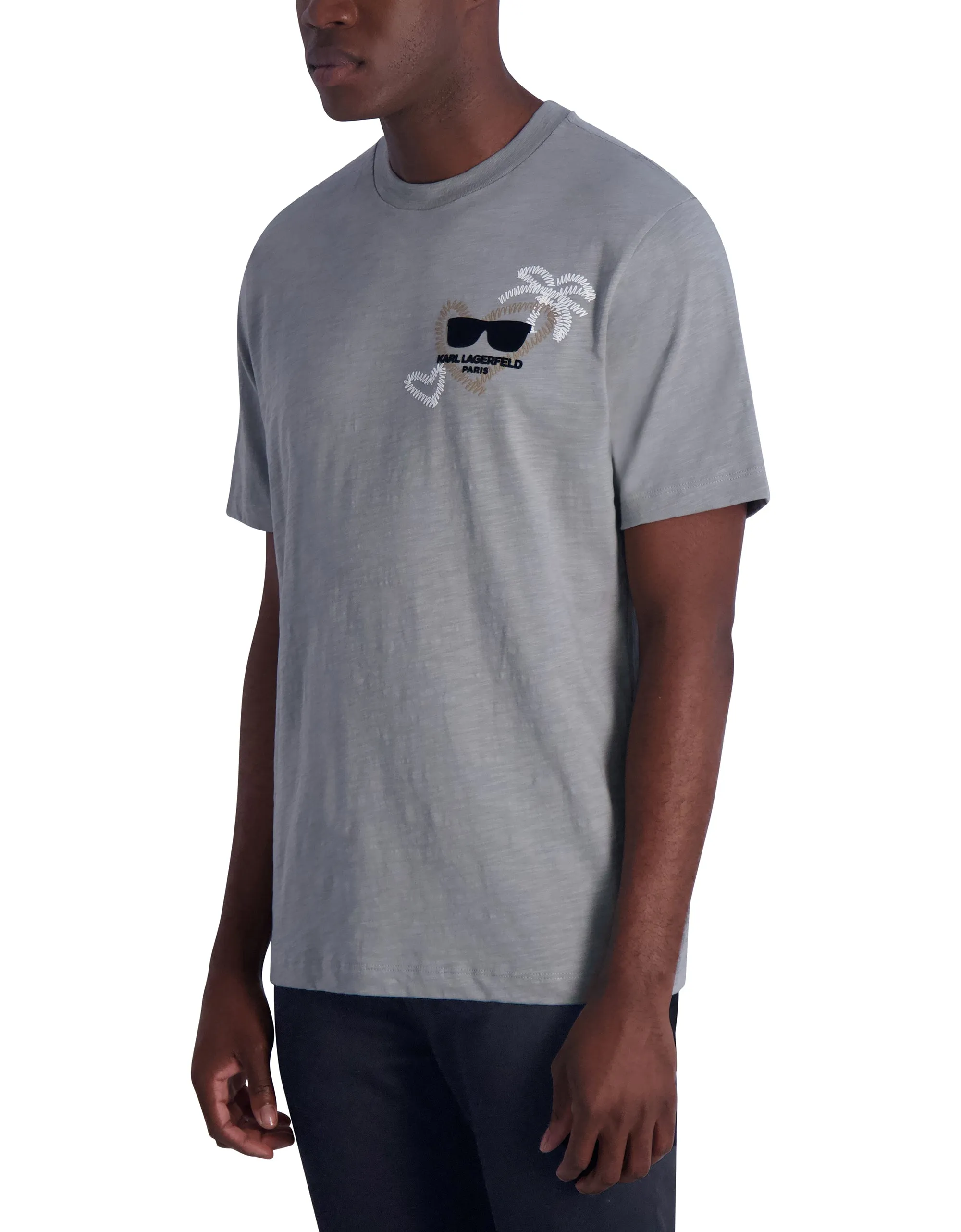 FLOCKED HEART KARL LOGO TEE sold by Karl Lagerfeld Paris product image thumbnail 3