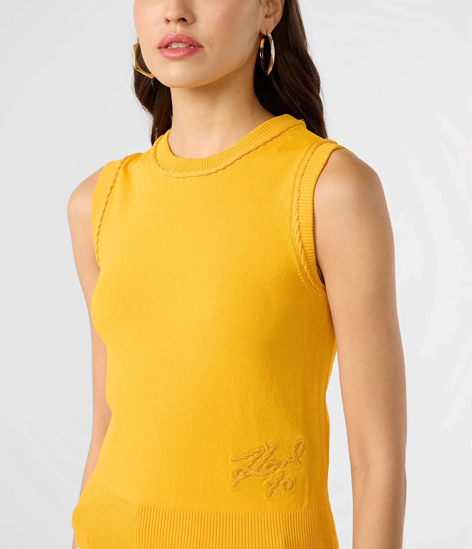 SLEEVELESS PULLOVER SWEATER sold by Karl Lagerfeld Paris product image thumbnail 3