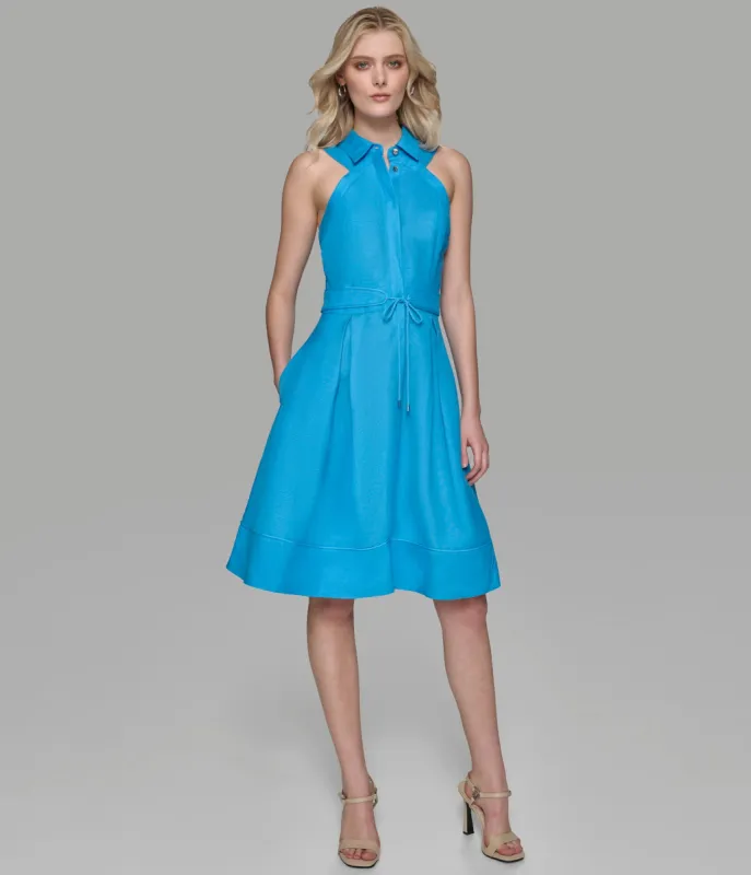 CUTOUT SHOULDER SHIRT DRESS sold by Karl Lagerfeld Paris