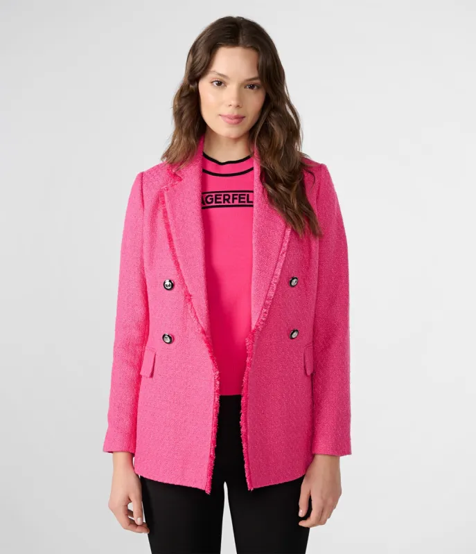 FRINGE TRIM TWEED BLAZER sold by Karl Lagerfeld Paris