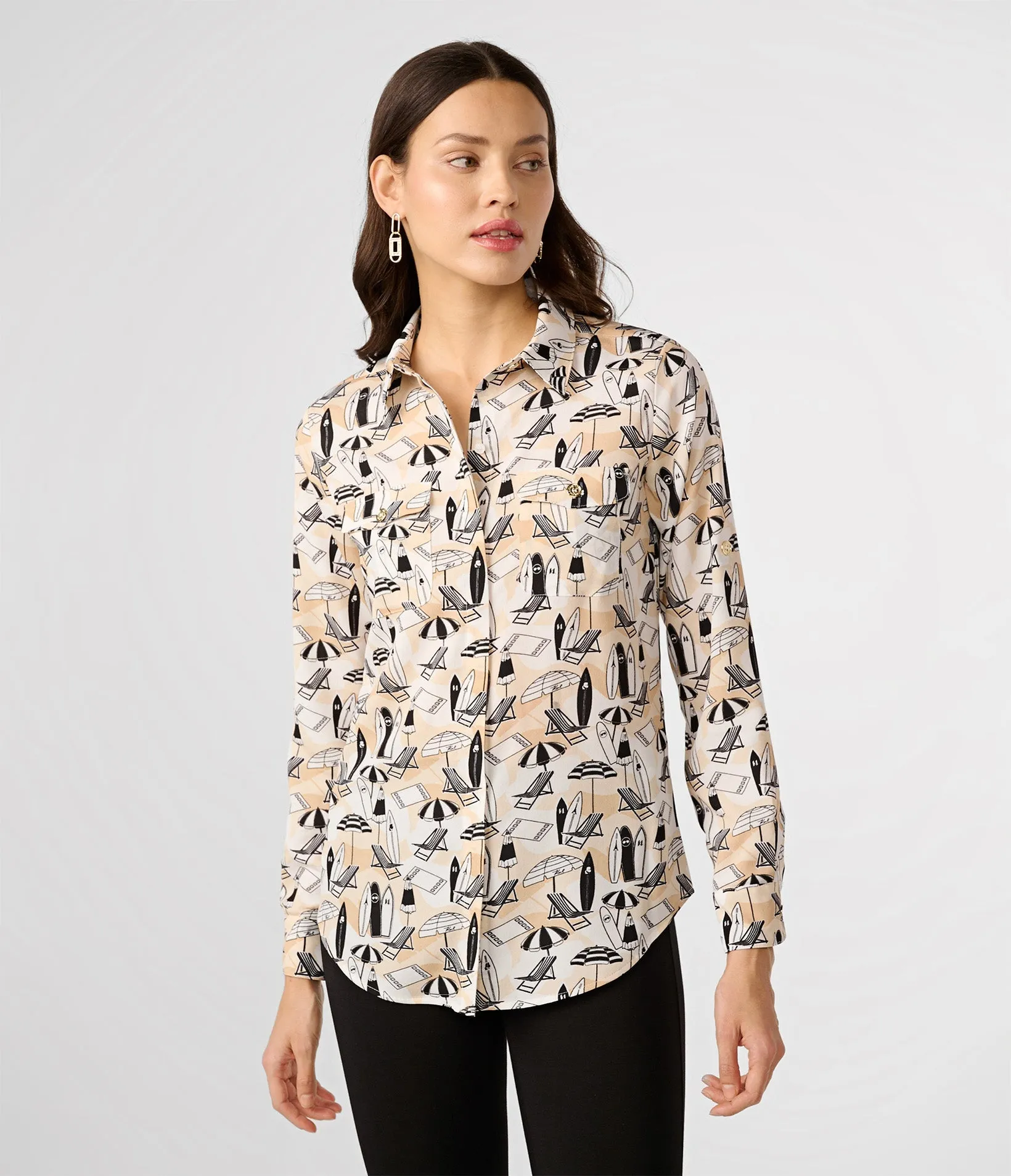 SUMMER SCENE WHIMSY BLOUSE sold by Karl Lagerfeld Paris product image thumbnail 5