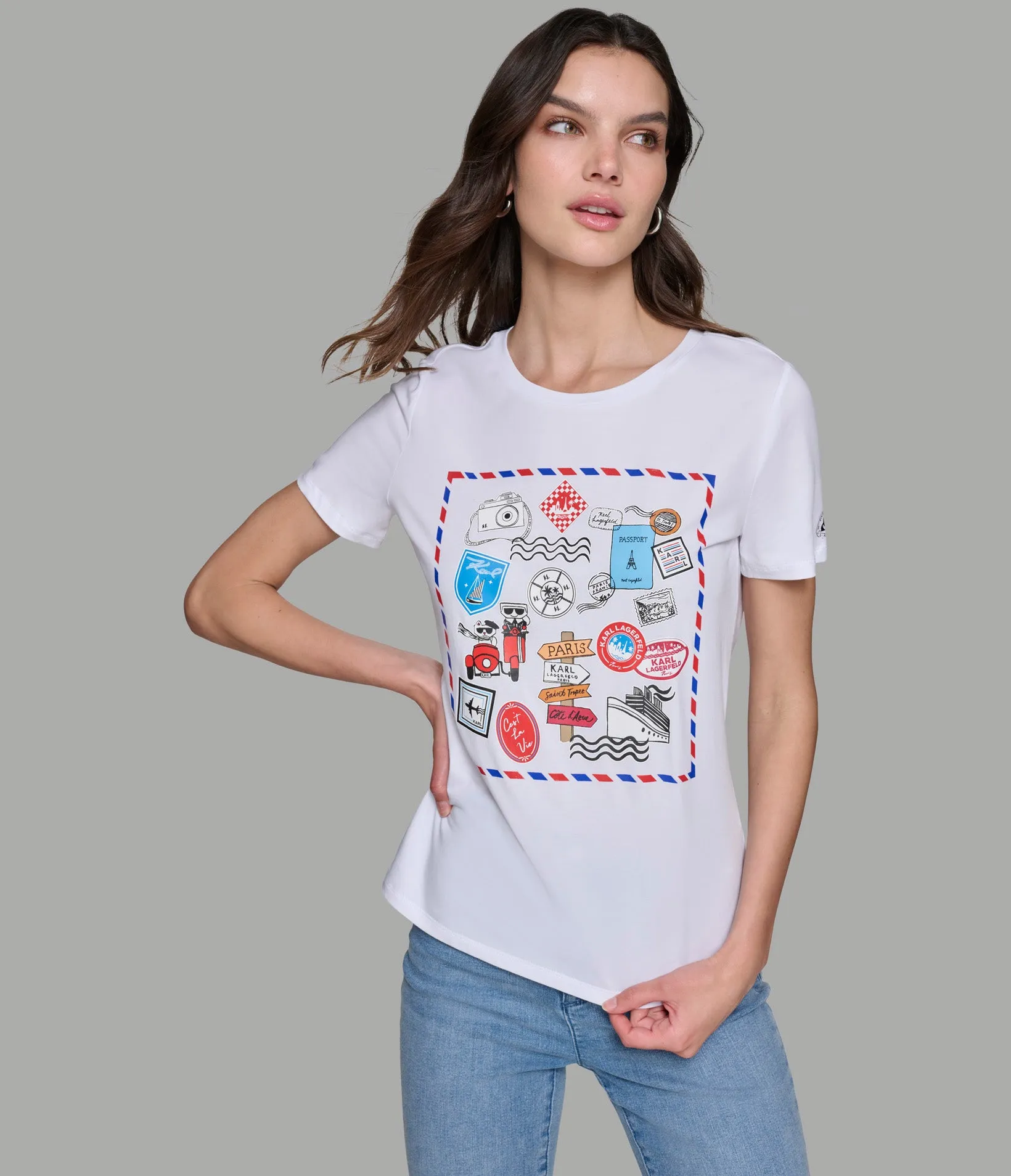 POSTCARD WHIMSY TEE sold by Karl Lagerfeld Paris