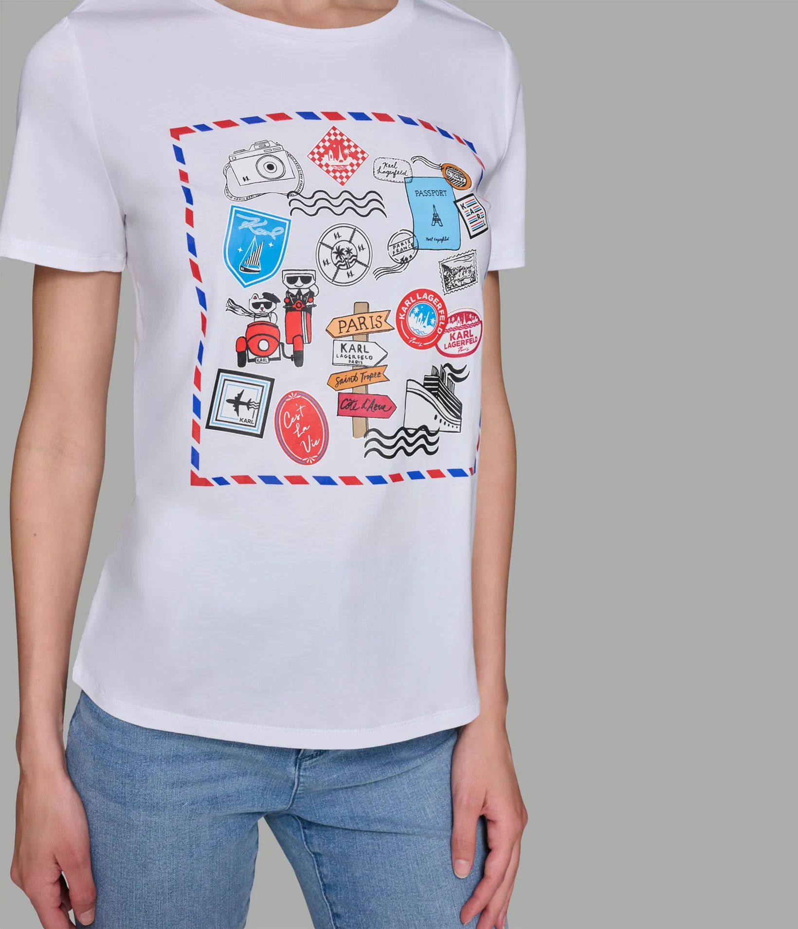 POSTCARD WHIMSY TEE sold by Karl Lagerfeld Paris product image thumbnail 5