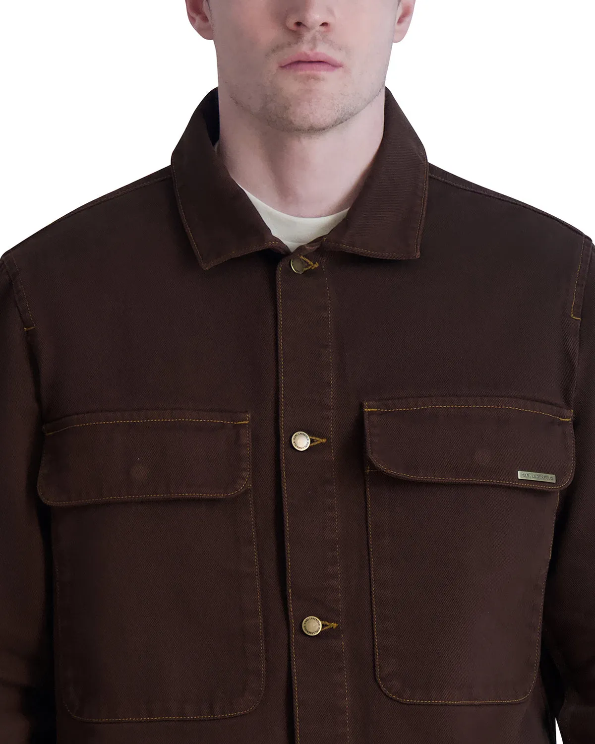 GARMENT DYED JACKET WITH LARGE CHEST POCKETS sold by Karl Lagerfeld Paris product image thumbnail 4