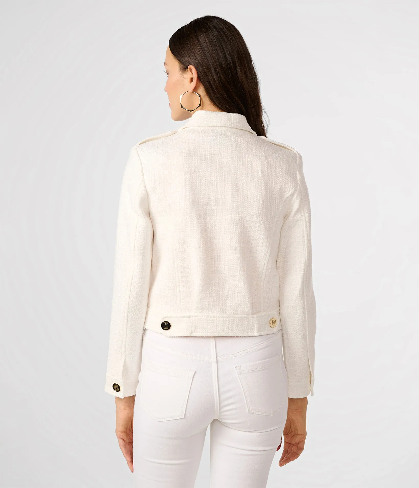 BOUCLE TWEED CROPPED JACKET sold by Karl Lagerfeld Paris product image thumbnail 2
