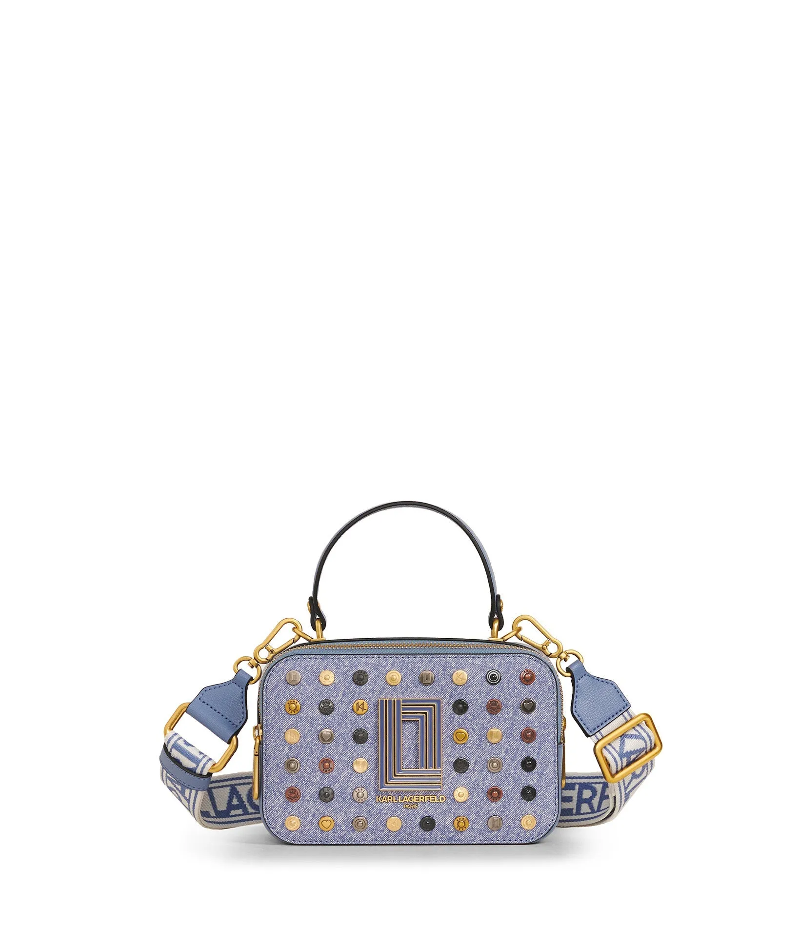 SIMONE MULTI RIVET CAMERA CROSSBODY sold by Karl Lagerfeld Paris