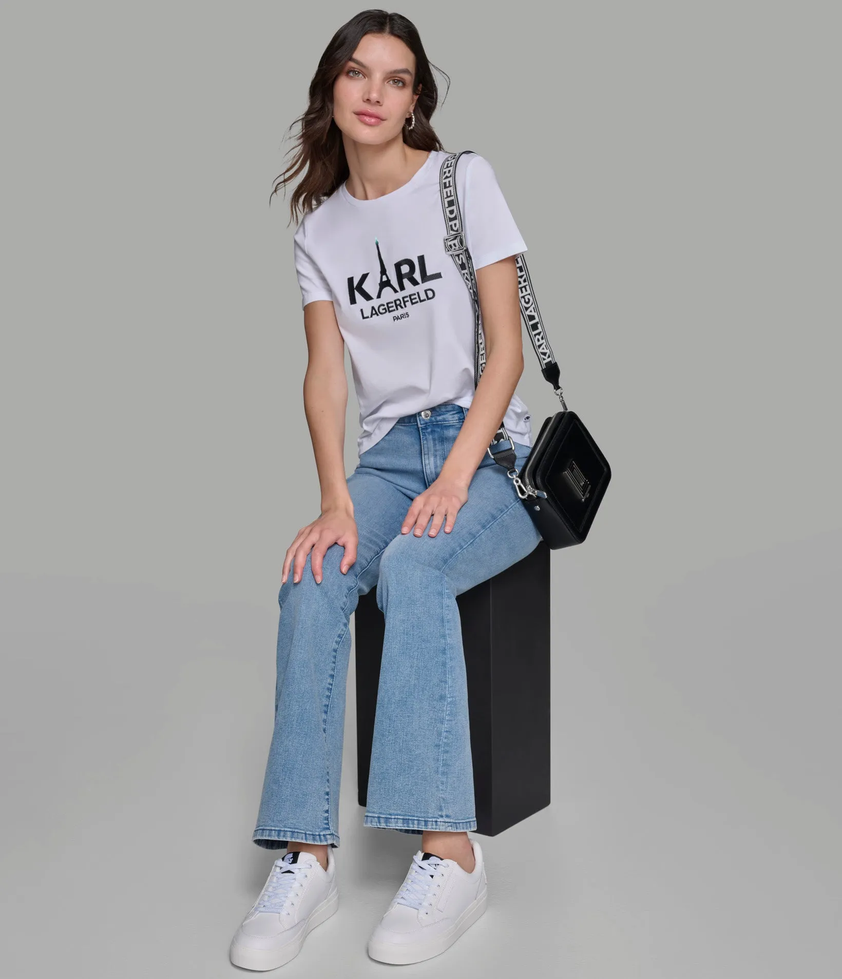 KARL EIFFEL TOWER LOGO TEE sold by Karl Lagerfeld Paris product image thumbnail 5