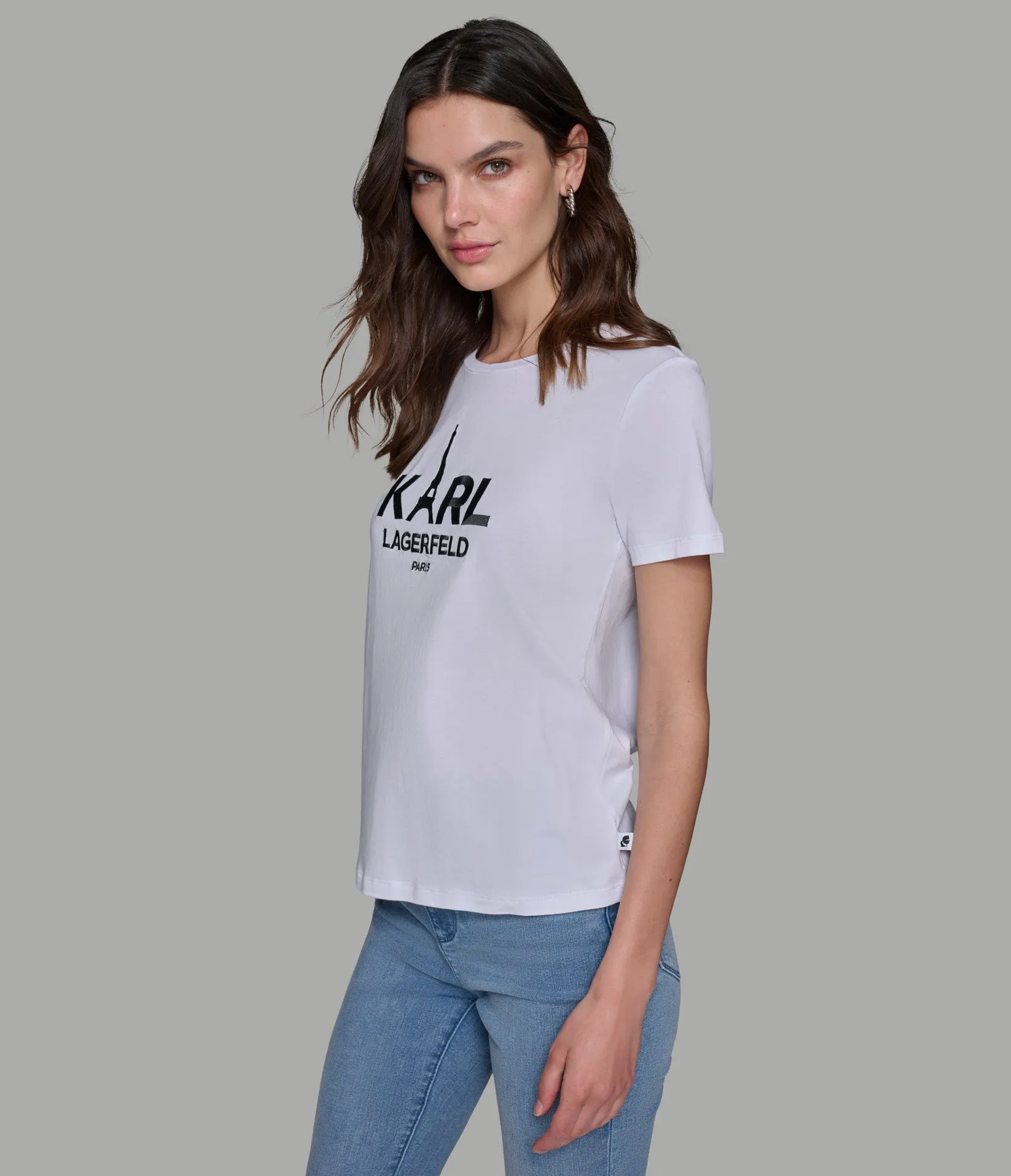 KARL EIFFEL TOWER LOGO TEE sold by Karl Lagerfeld Paris product image thumbnail 2