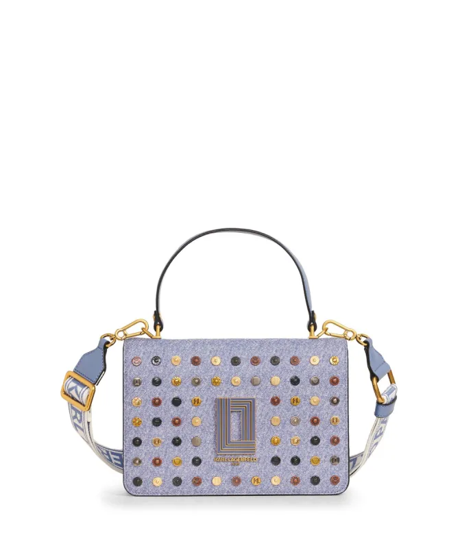 SIMONE FLAP MULTI RIVET CROSSBODY sold by Karl Lagerfeld Paris