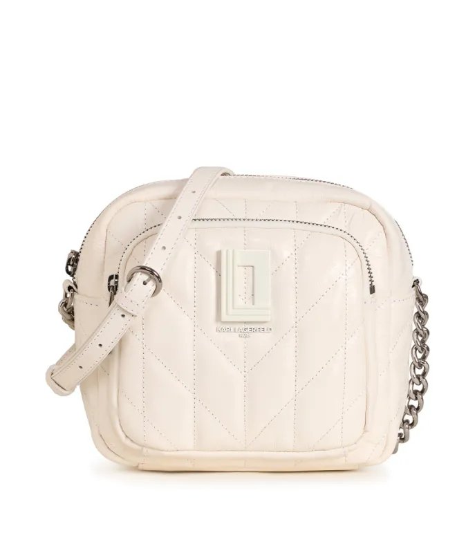 LAFAYETTE GLAZED LEATHER CAMERA CROSSBODY sold by Karl Lagerfeld Paris