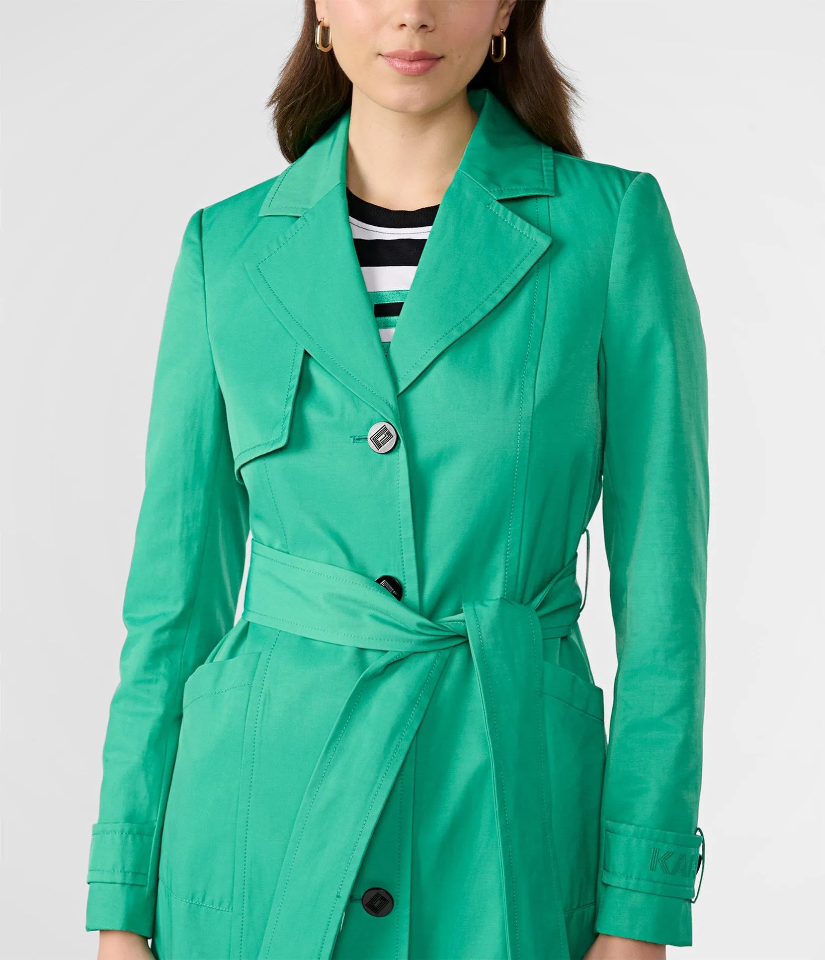 TWILL SINGLE BREASTED TRENCH JACKET sold by Karl Lagerfeld Paris product image thumbnail 3