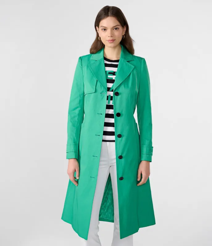 TWILL SINGLE BREASTED TRENCH JACKET sold by Karl Lagerfeld Paris