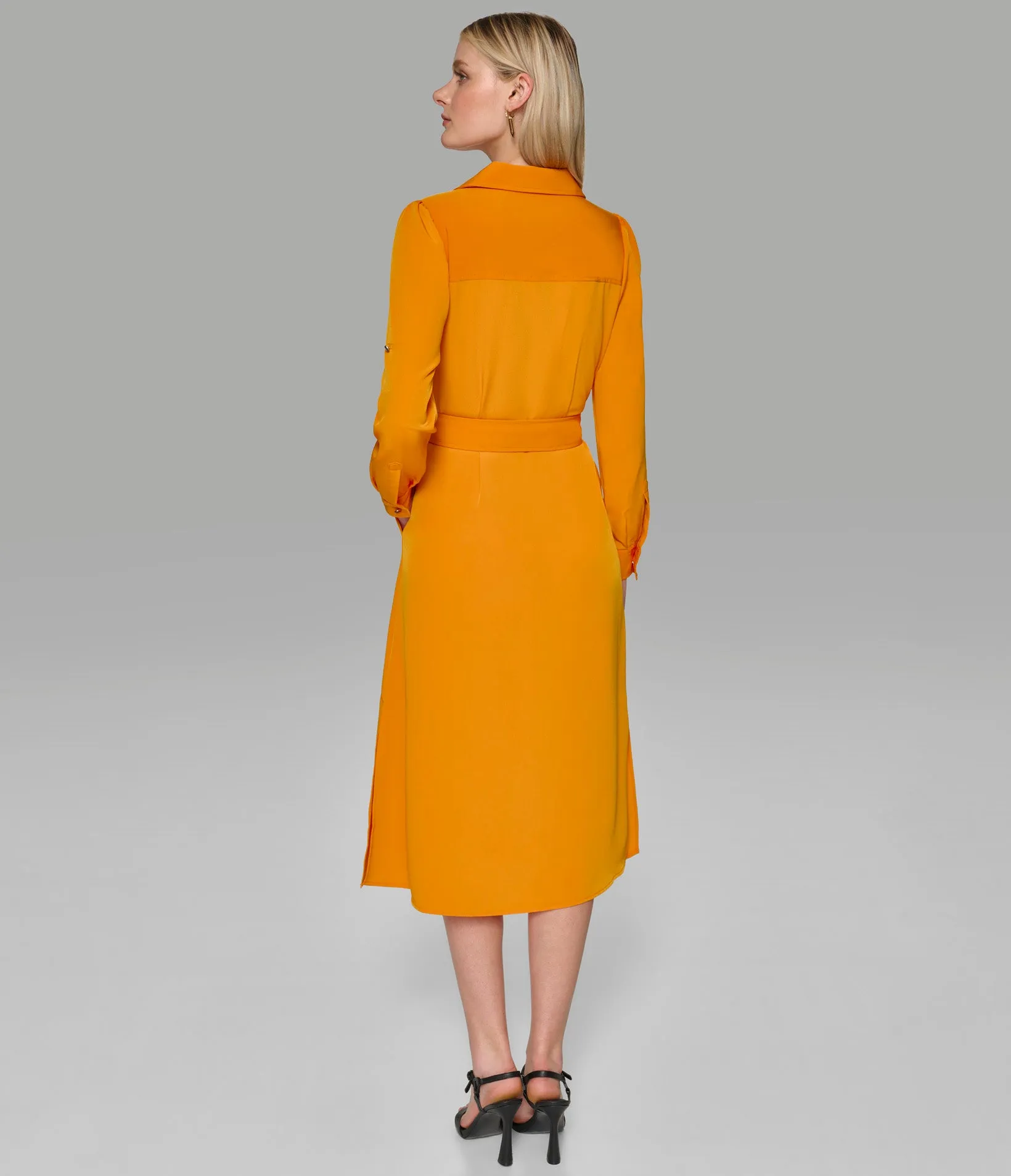 BELTED MIDI SHIRT DRESS sold by Karl Lagerfeld Paris product image thumbnail 2