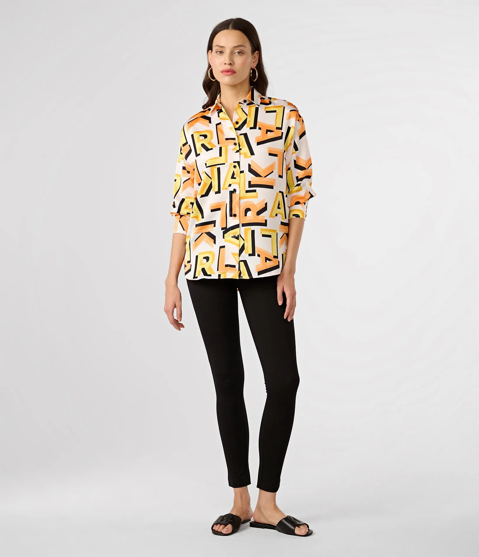SILKY PRINTED BLOUSE sold by Karl Lagerfeld Paris product image thumbnail 4