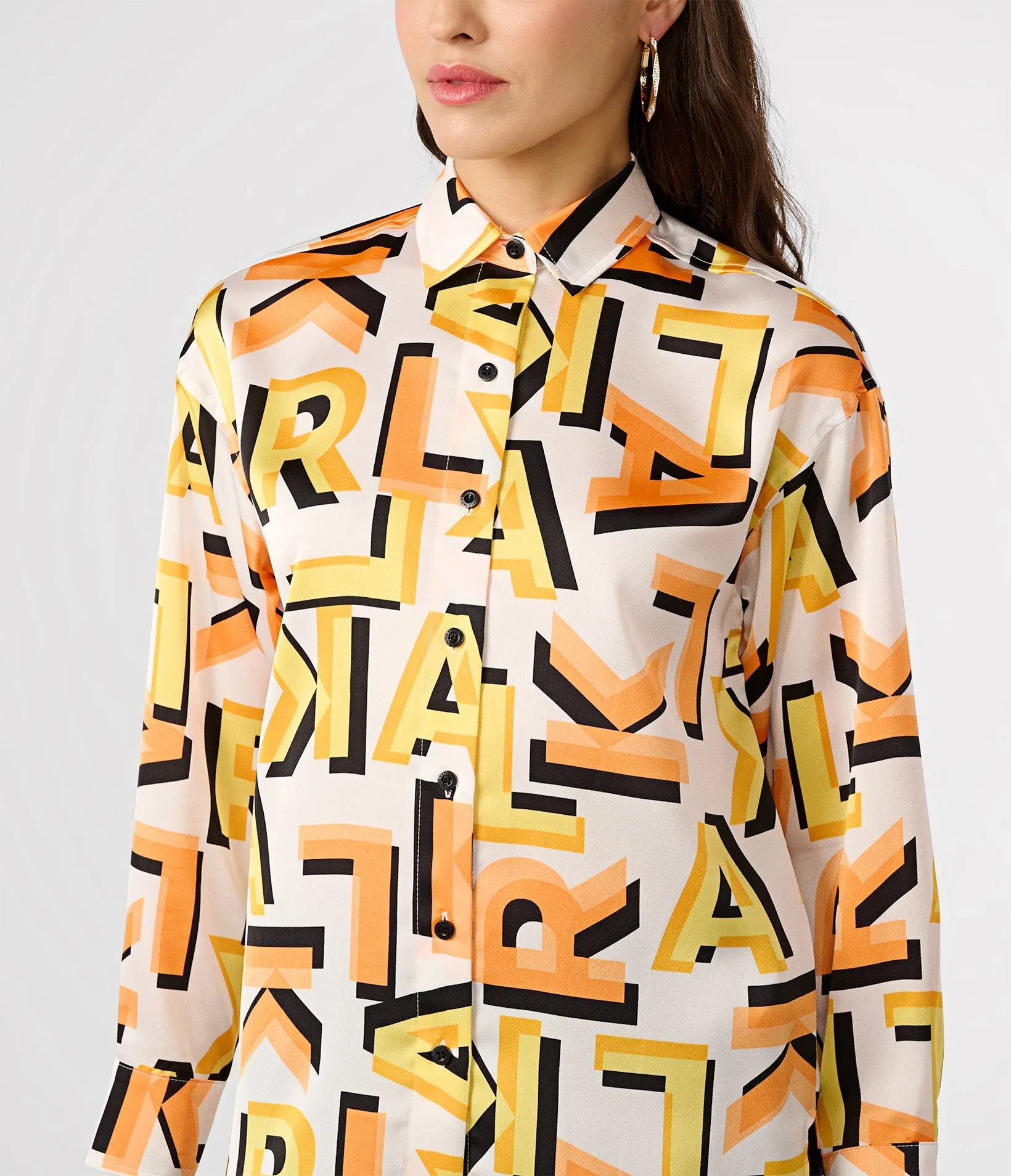 SILKY PRINTED BLOUSE sold by Karl Lagerfeld Paris product image thumbnail 3