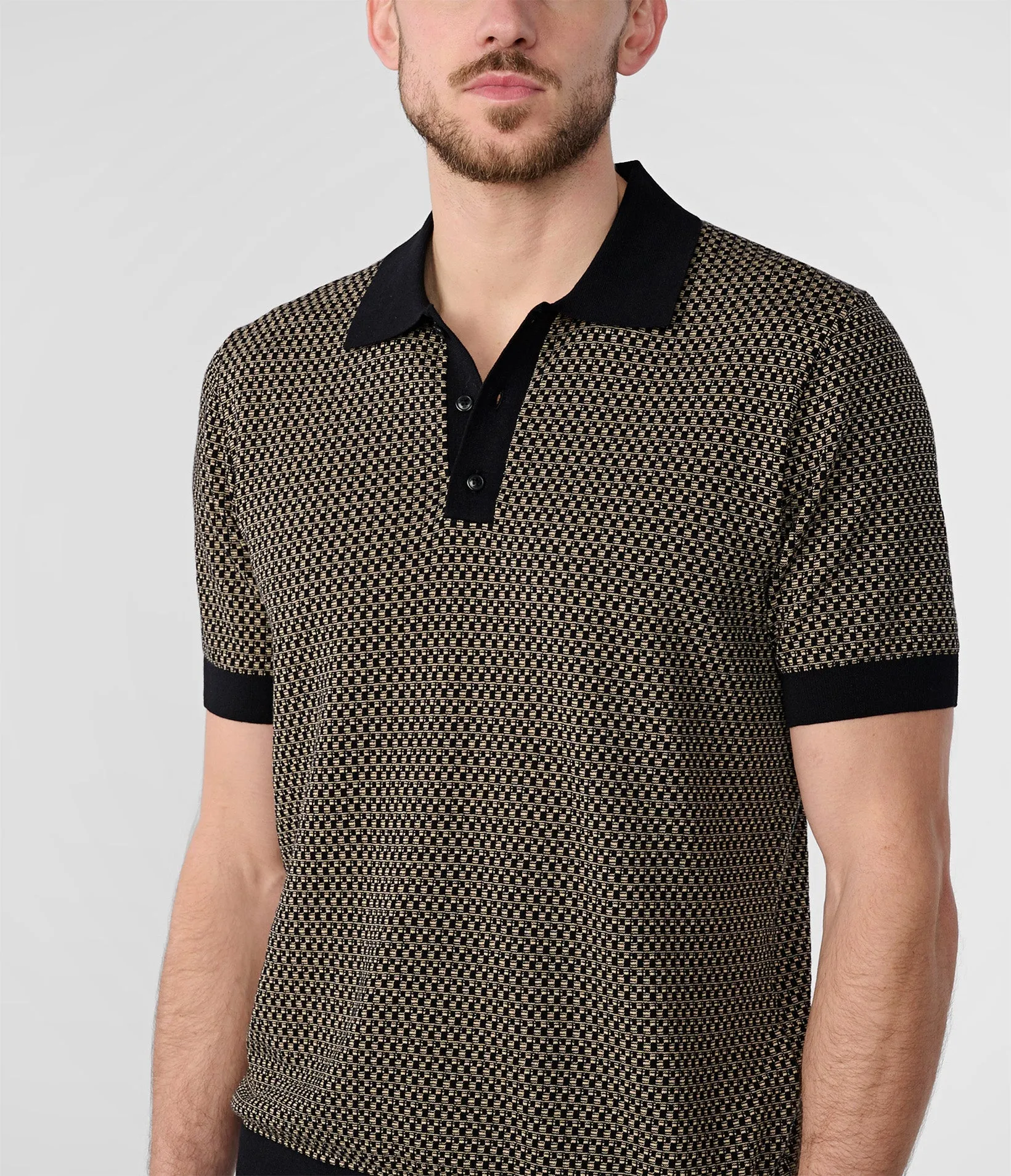 TEXTURED KNIT SWEATER POLO sold by Karl Lagerfeld Paris product image thumbnail 3