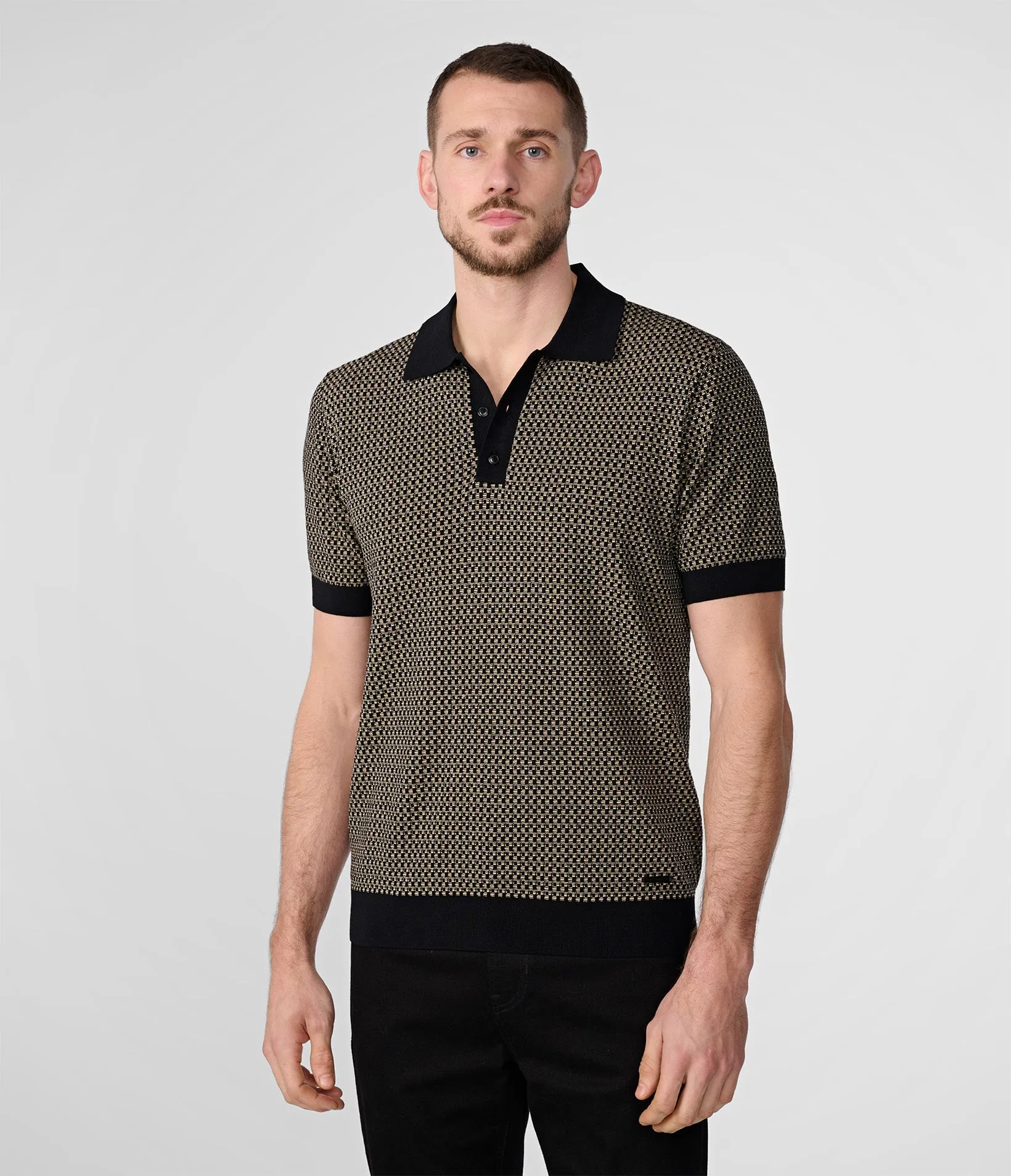 TEXTURED KNIT SWEATER POLO sold by Karl Lagerfeld Paris