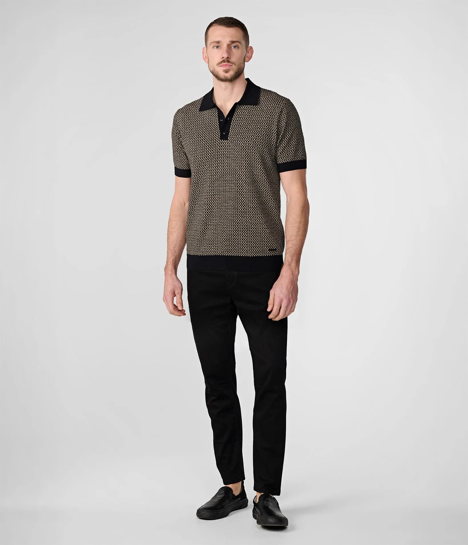 TEXTURED KNIT SWEATER POLO sold by Karl Lagerfeld Paris product image thumbnail 4