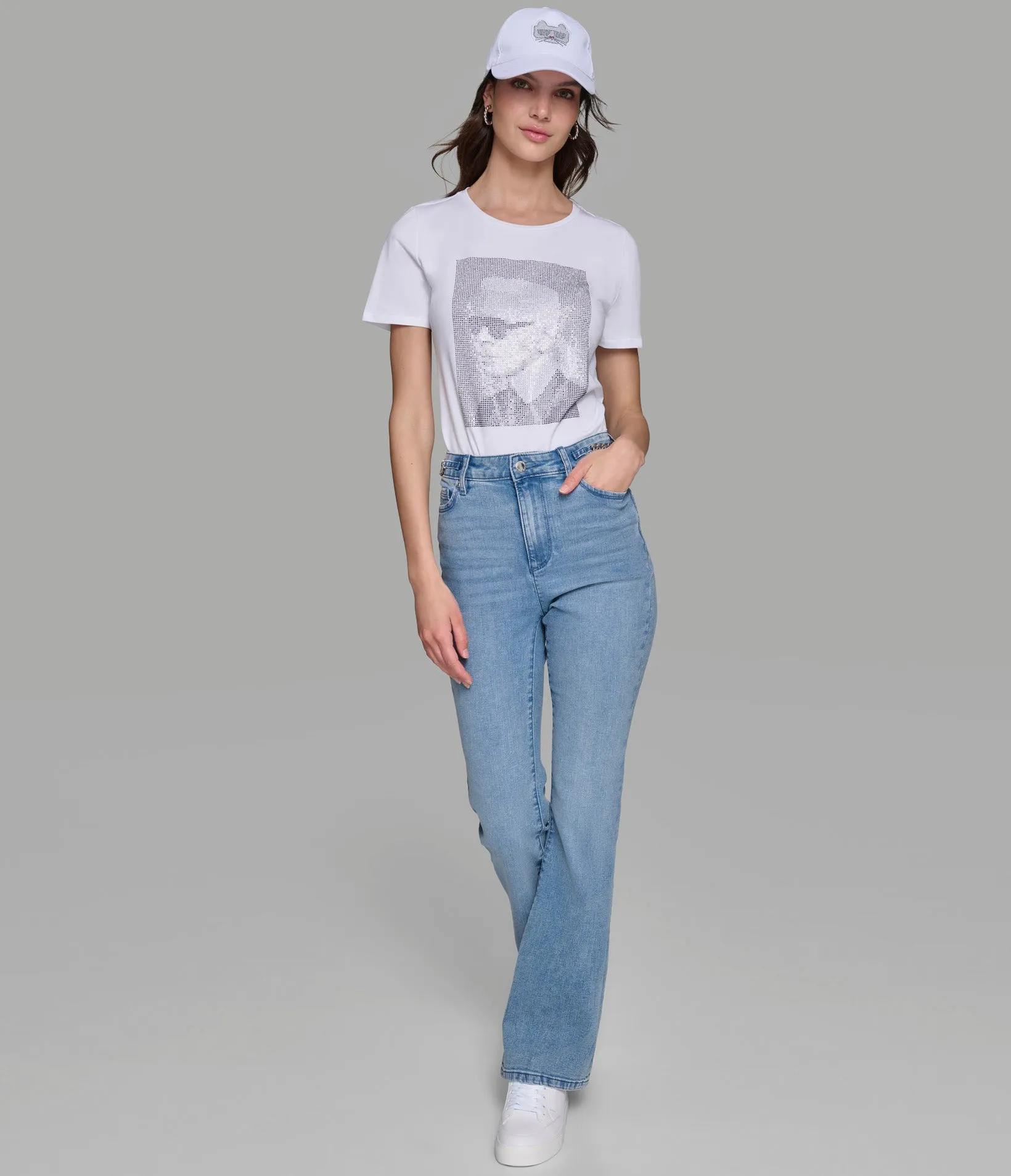 KARL GLITTER TEE sold by Karl Lagerfeld Paris product image thumbnail 4