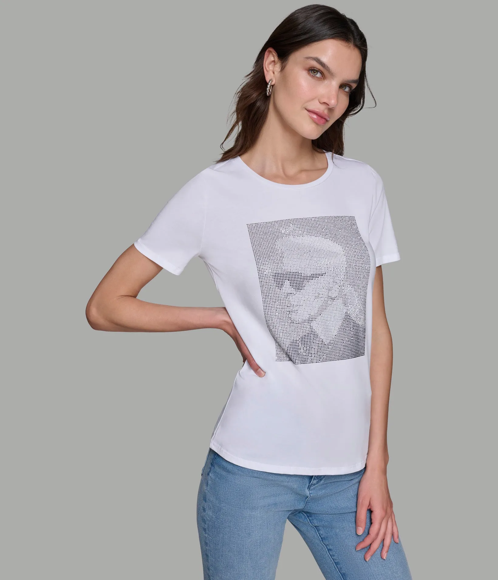 KARL GLITTER TEE sold by Karl Lagerfeld Paris product image thumbnail 2