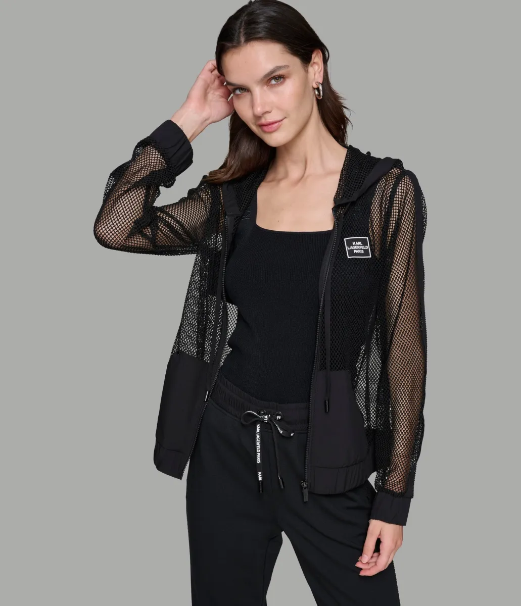 MESH ZIP UP HOODIE | Parallel