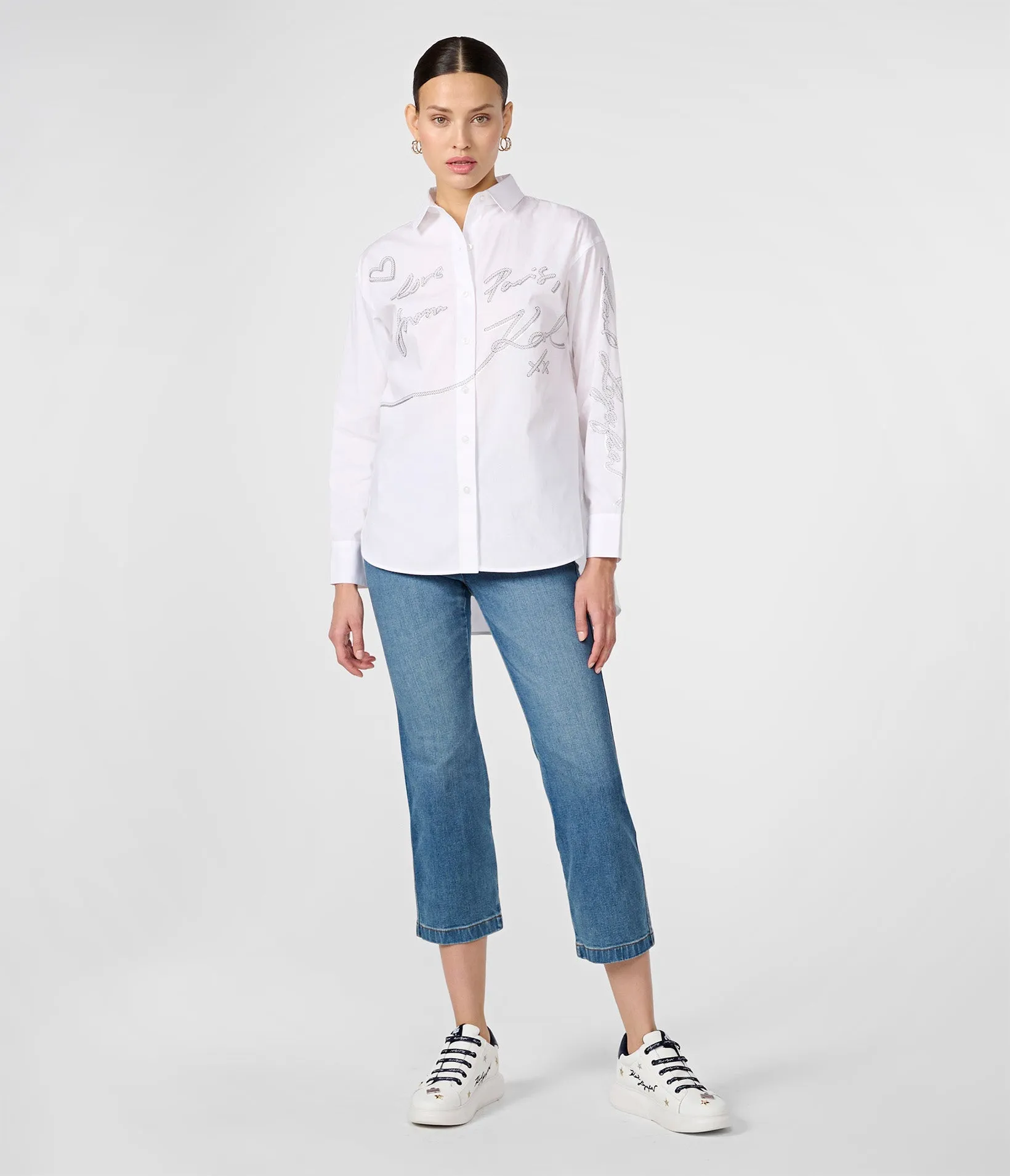 LOVE FROM PARIS KARL POPLIN SHIRT sold by Karl Lagerfeld Paris product image thumbnail 4