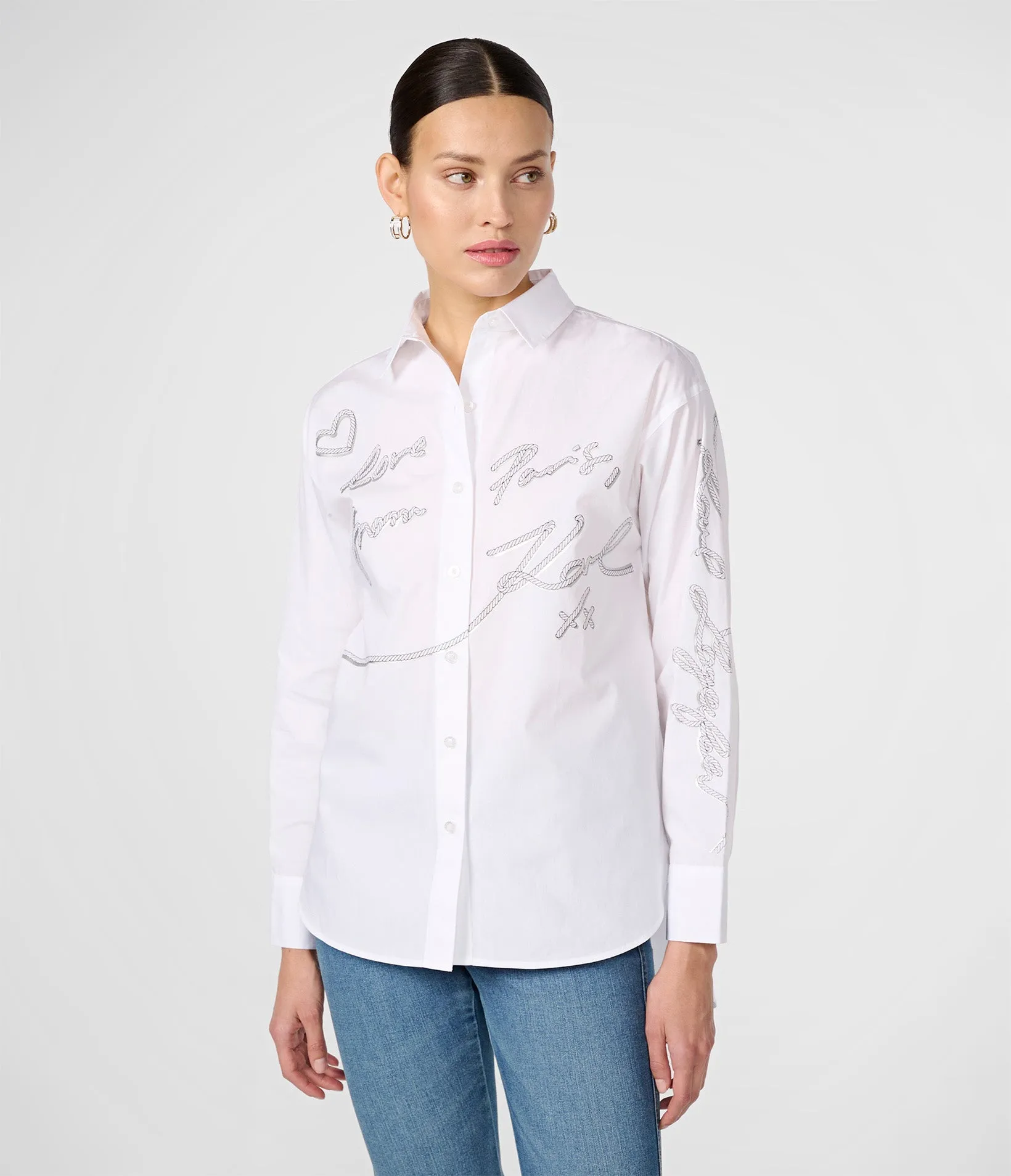 LOVE FROM PARIS KARL POPLIN SHIRT sold by Karl Lagerfeld Paris