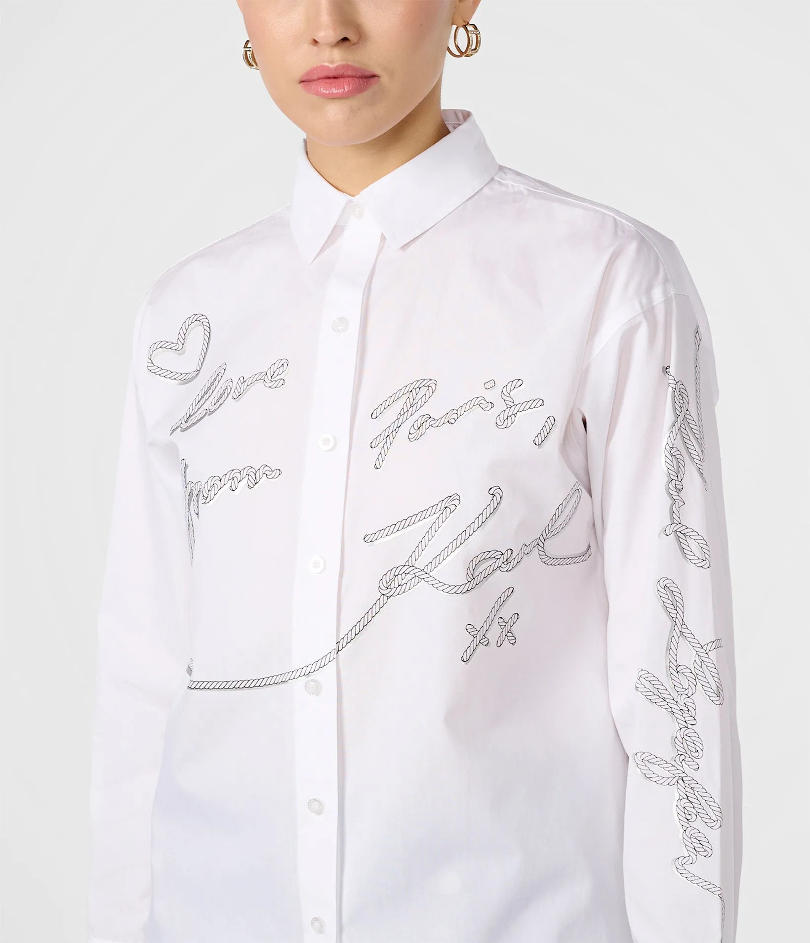 LOVE FROM PARIS KARL POPLIN SHIRT sold by Karl Lagerfeld Paris product image thumbnail 3