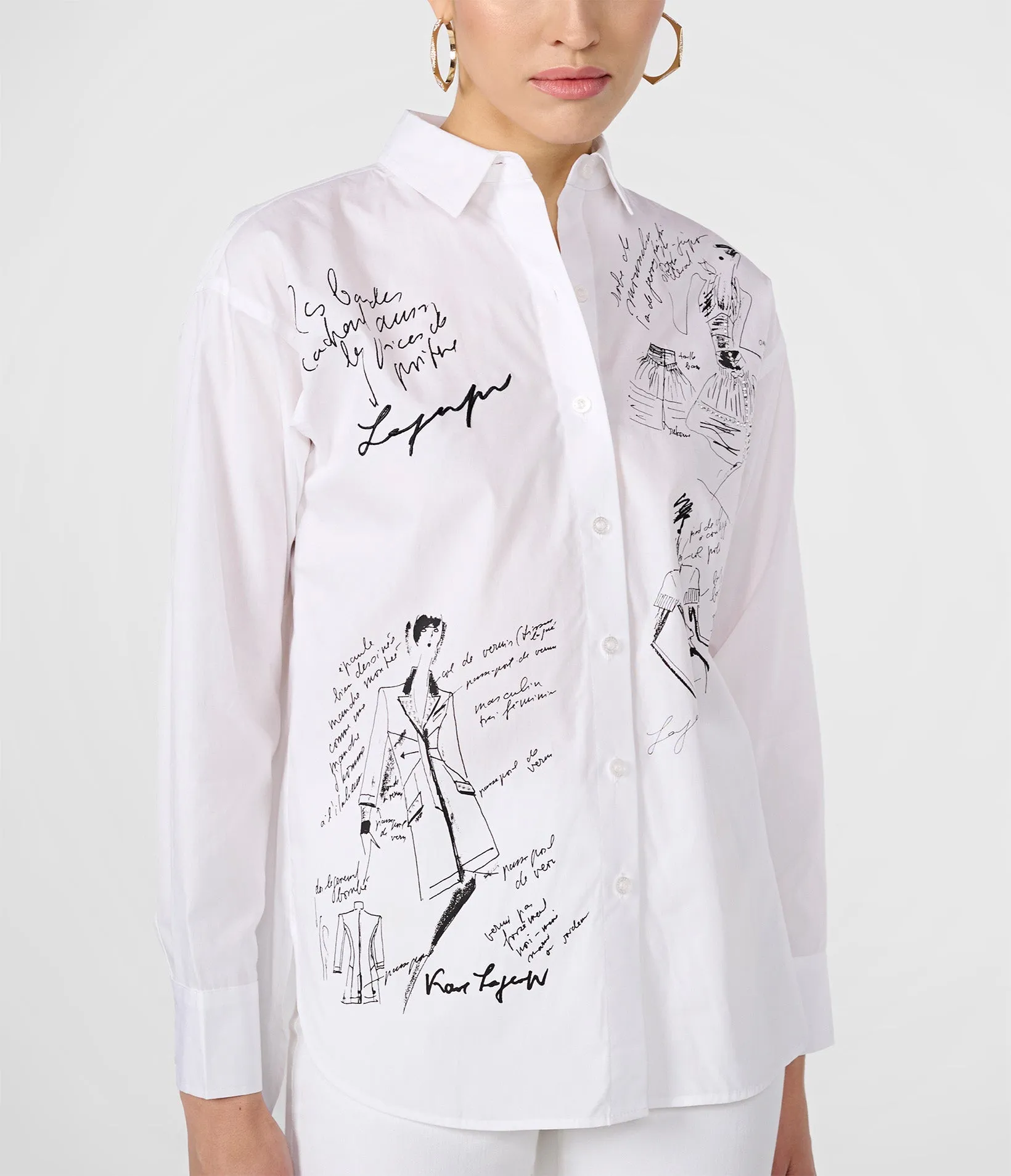 SKETCHES WHITE SHIRT sold by Karl Lagerfeld Paris product image thumbnail 3