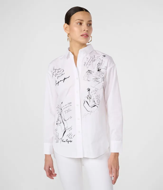 SKETCHES WHITE SHIRT sold by Karl Lagerfeld Paris