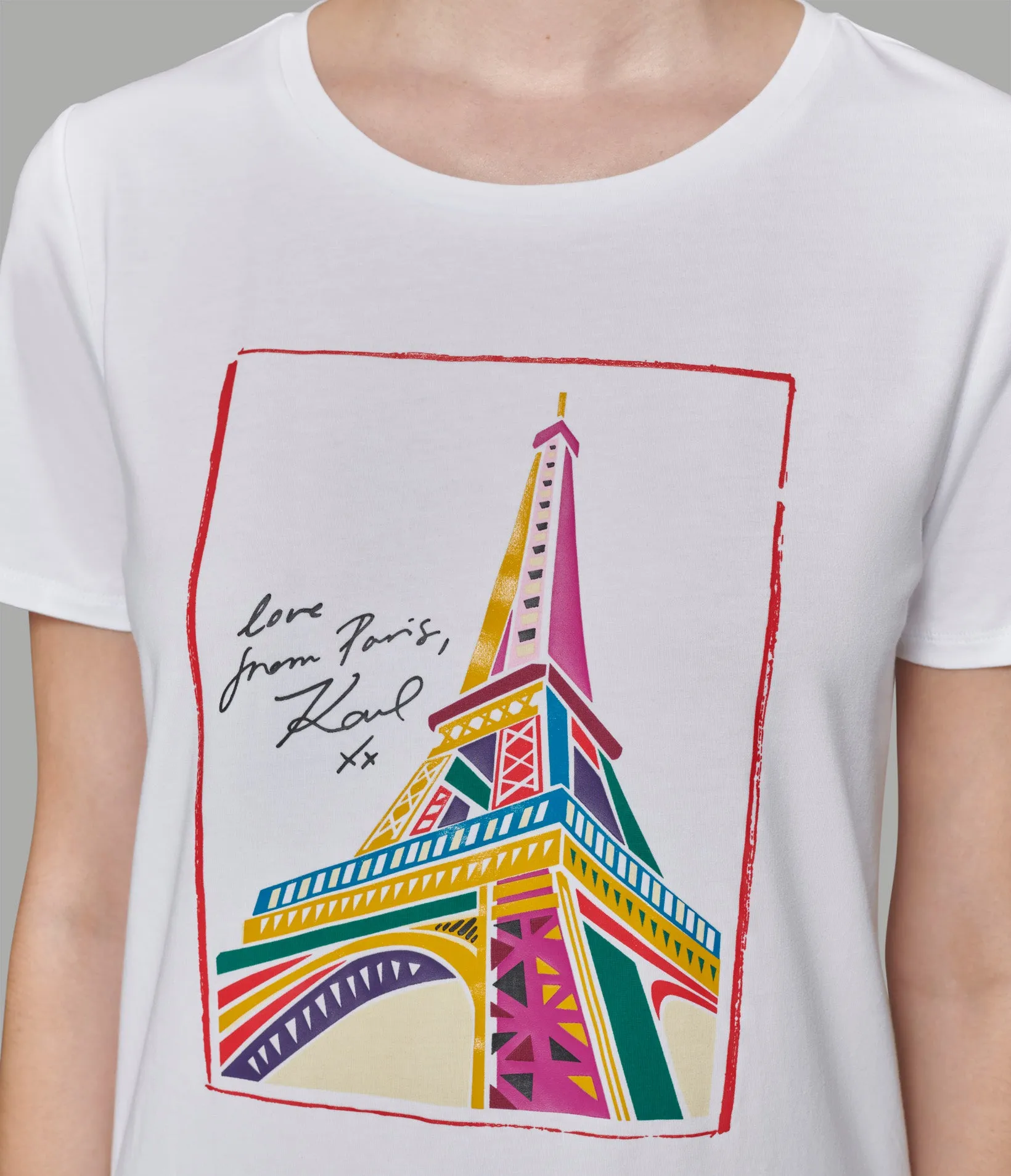 LOVE FROM PARIS EIFFEL TOWER TEE WHITE sold by Karl Lagerfeld Paris product image thumbnail 5