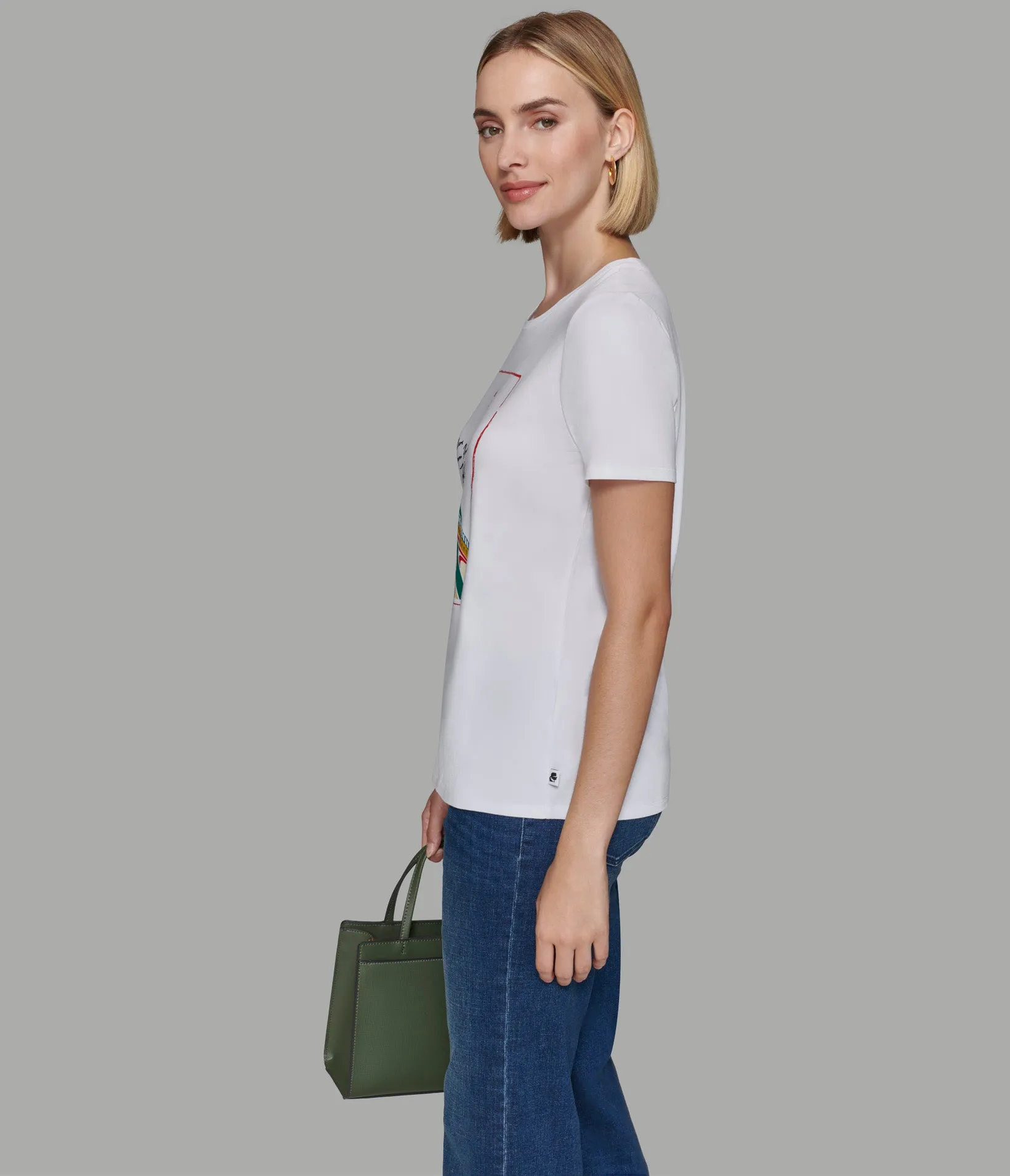 LOVE FROM PARIS EIFFEL TOWER TEE WHITE sold by Karl Lagerfeld Paris product image thumbnail 2