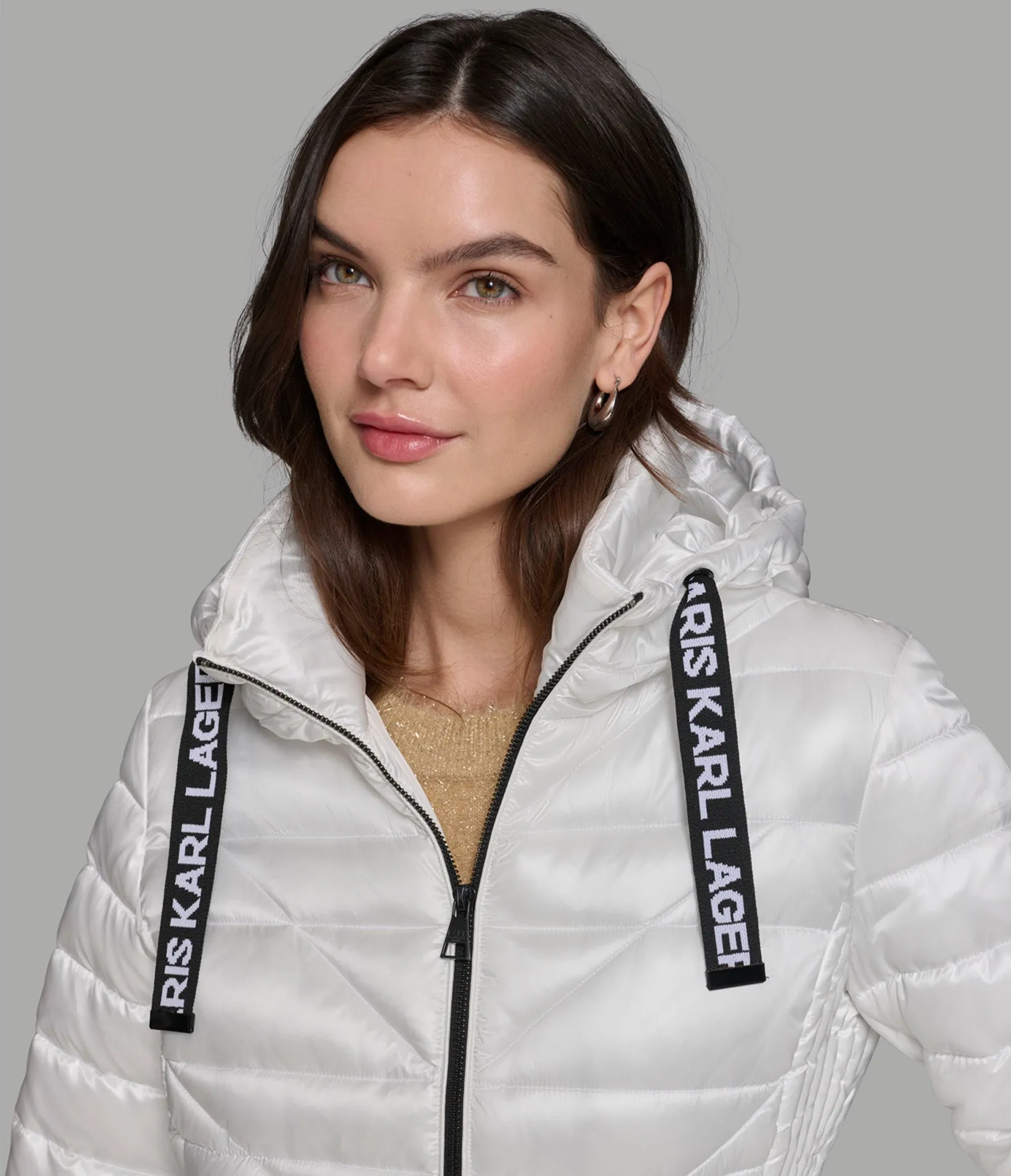 SHORT PUFFER JACKET WITH LOGO sold by Karl Lagerfeld Paris product image thumbnail 5