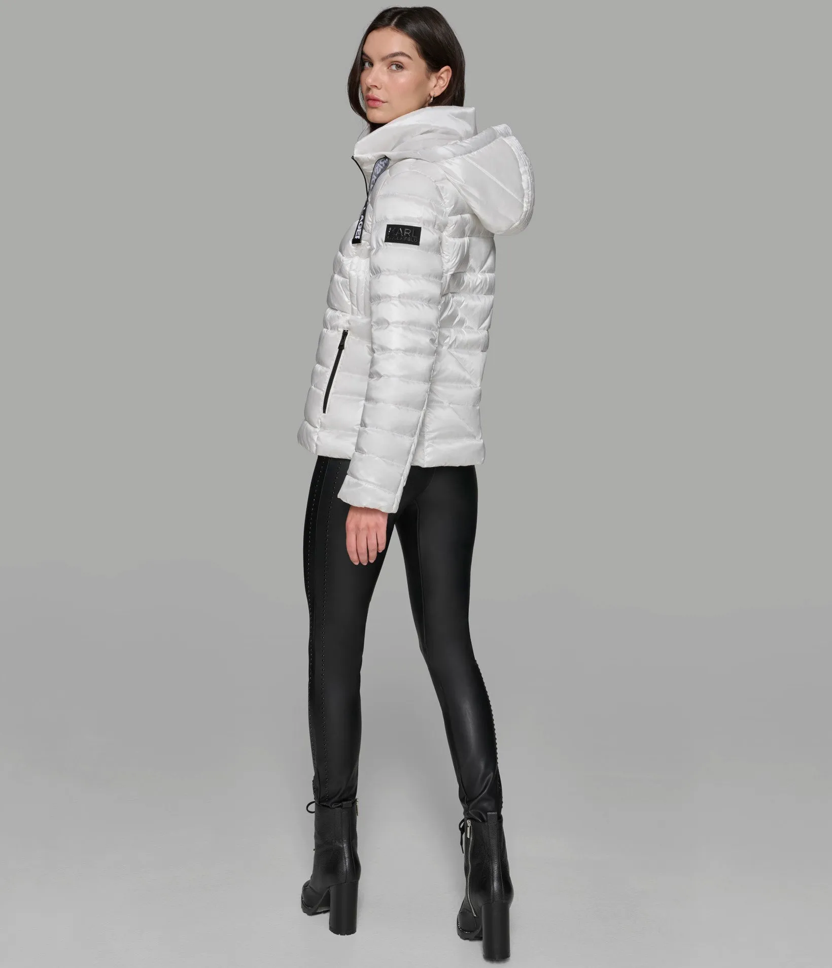SHORT PUFFER JACKET WITH LOGO sold by Karl Lagerfeld Paris product image thumbnail 2